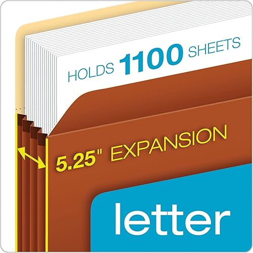 Miniatura 8 de Pendaflex Chaqueta de archivo reforzada de color chaqueta expandible de 2 pulgadas tamaño carta colores surtidos paquete de 8 12003EE