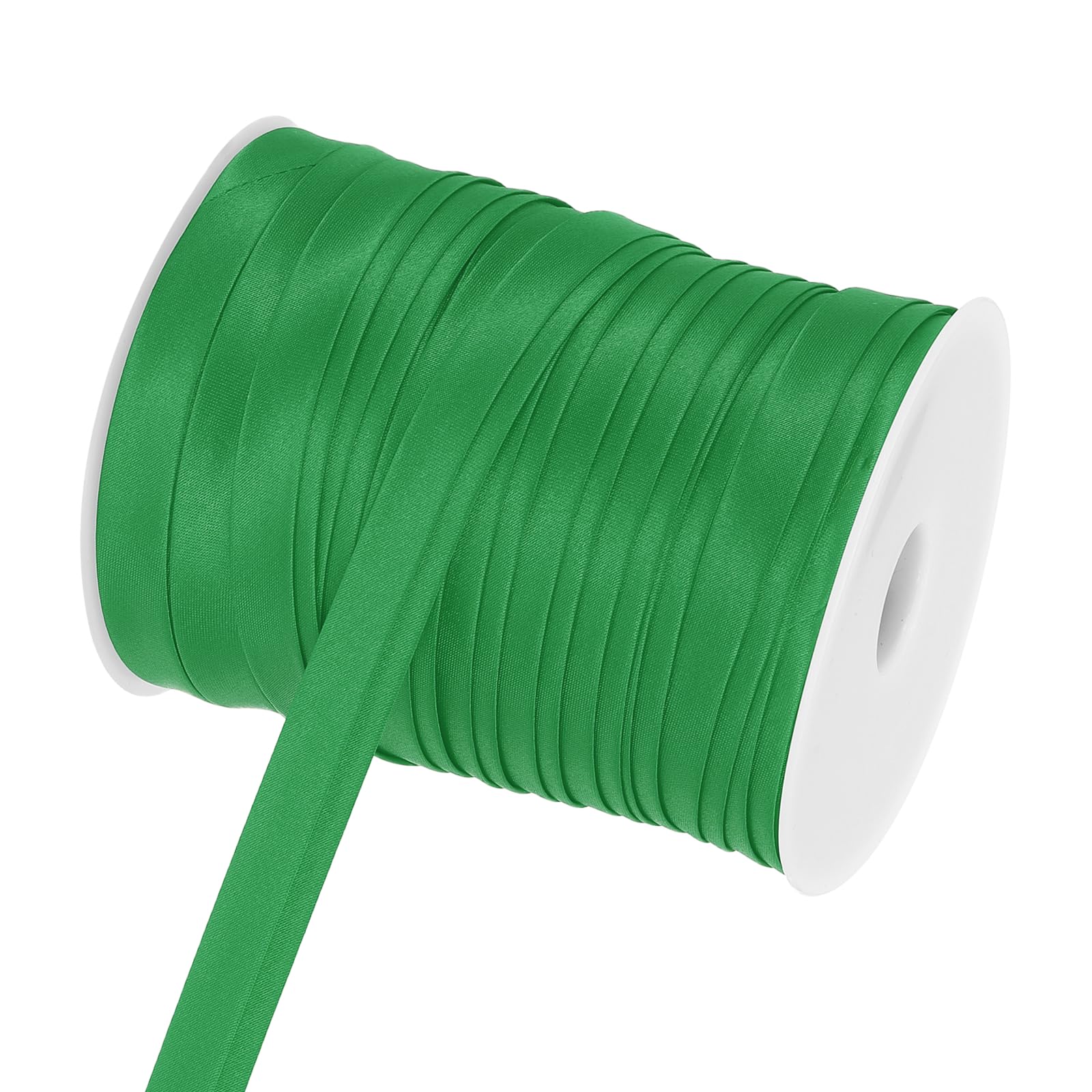 sourcing map Double Fold Bias Tape for Sewing, 3/4 Inch x 55 Yards Satin Bias Binding Tape Continuous Bulk for Quilting Binding Seaming Hemming Fabric Piping DIY Craft, Green