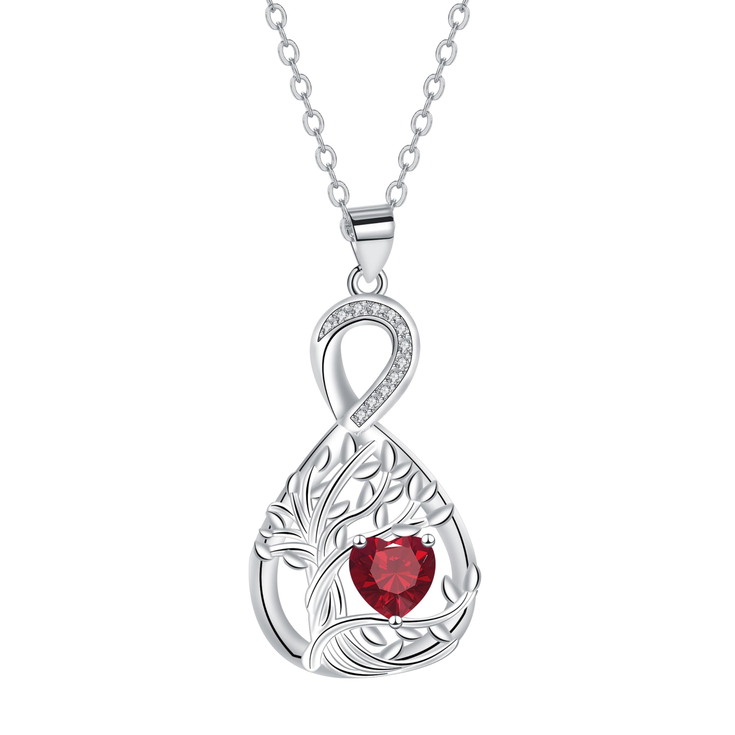 J.MUEN Lebensbaum Halskette für Damen 925 Sterling Silber mi
