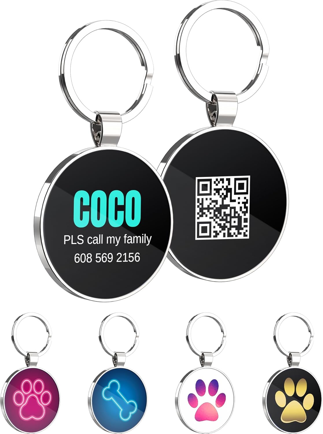QR Code Dog Tag,Dog Tags Personalized for Pets, Custom Dog Name ID Tags Personalized Dog and Cat Tags -Free Online&Scan QR Receive Instant Location Alert Email QR Code Dog Tag,Dog Tags Personalized for Pets, Custom Dog Name ID Tags Personalized Dog and Cat Tags -Free Online&Scan QR Receive Instant Location Alert Email