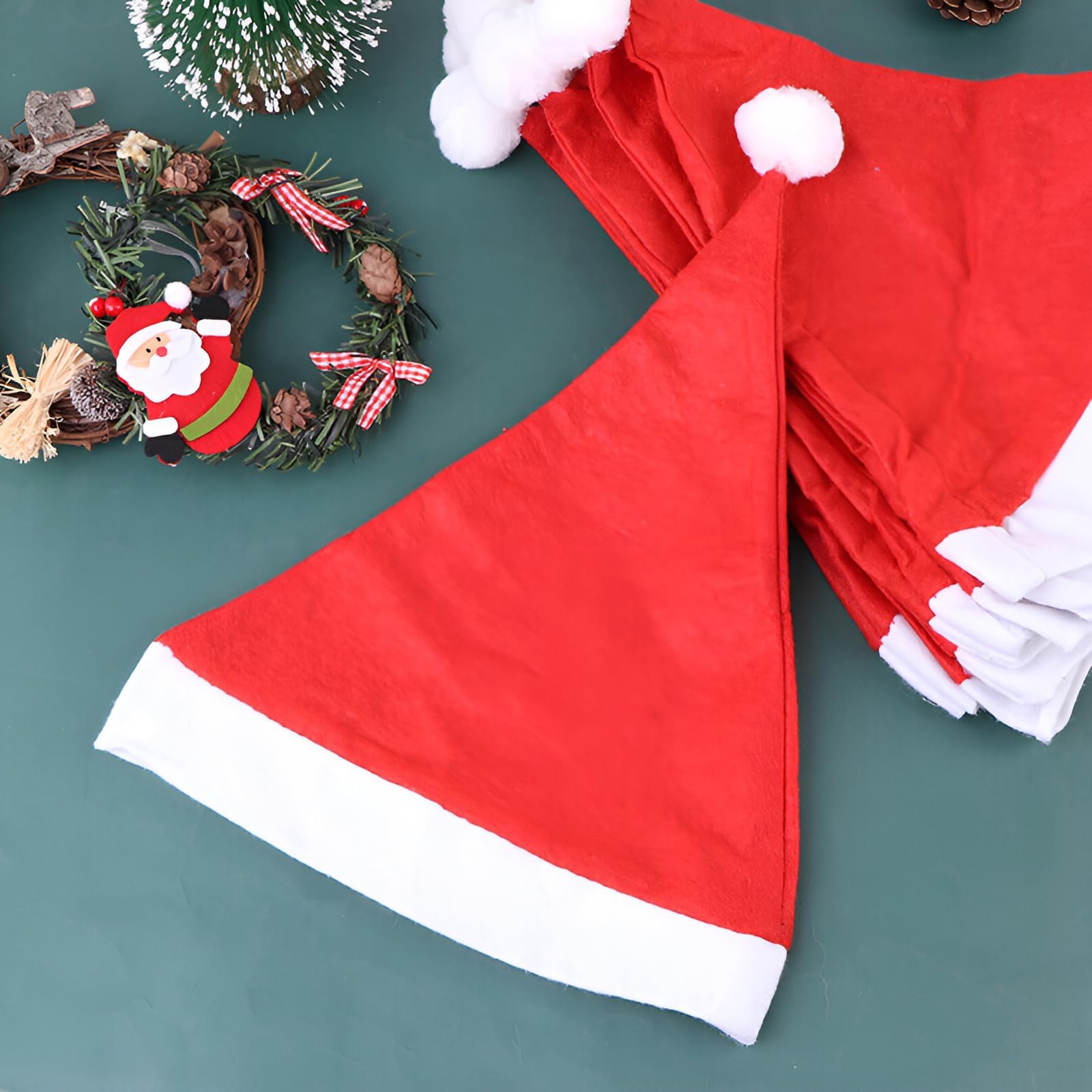 Tbczvx 10 Pcs Christmas Hat, 27 X 37Cm Santa Hat - Image 4
