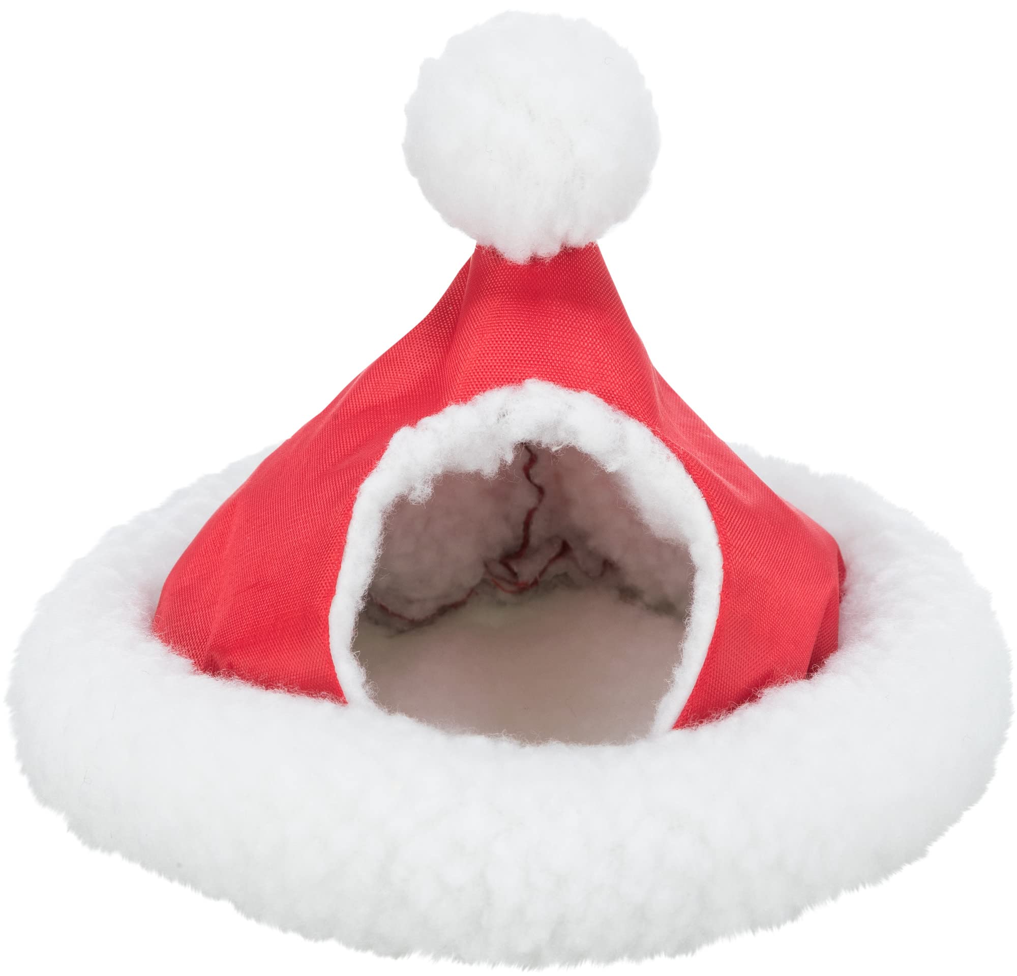Trixie Cuddly Cave Bed Santa Hat | Rabbits | Guinea Pigs | Degus | Hamsters (Hamsters & Mice 17cm)