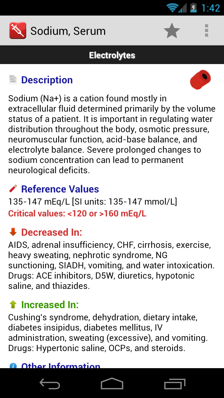 Pocket Lab Values - App on Amazon Appstore