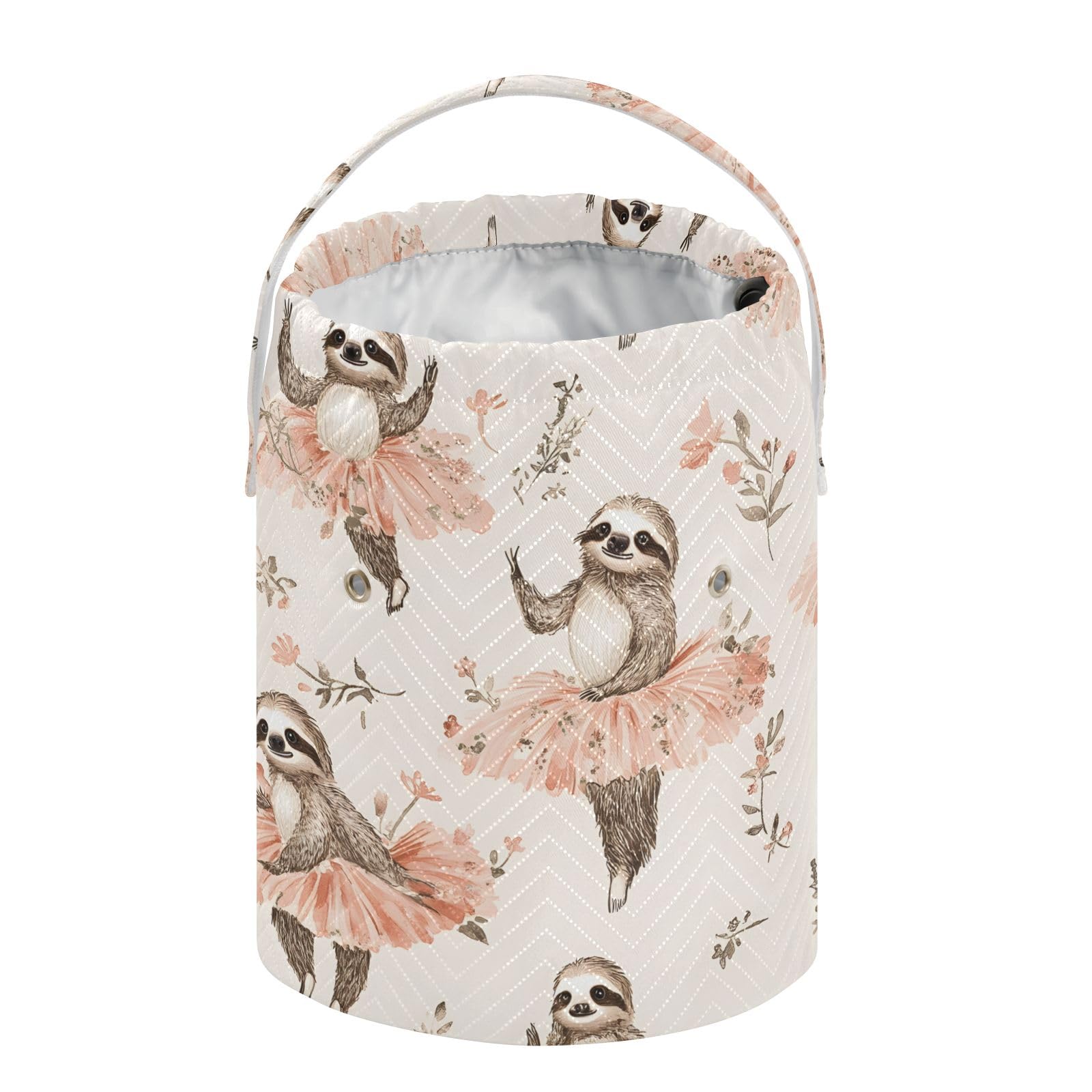 Yarn Storage Bag Small Crochet Bag Knitting Bag Organizer Dancing Sloth Yarn Bags for Crocheting Basket