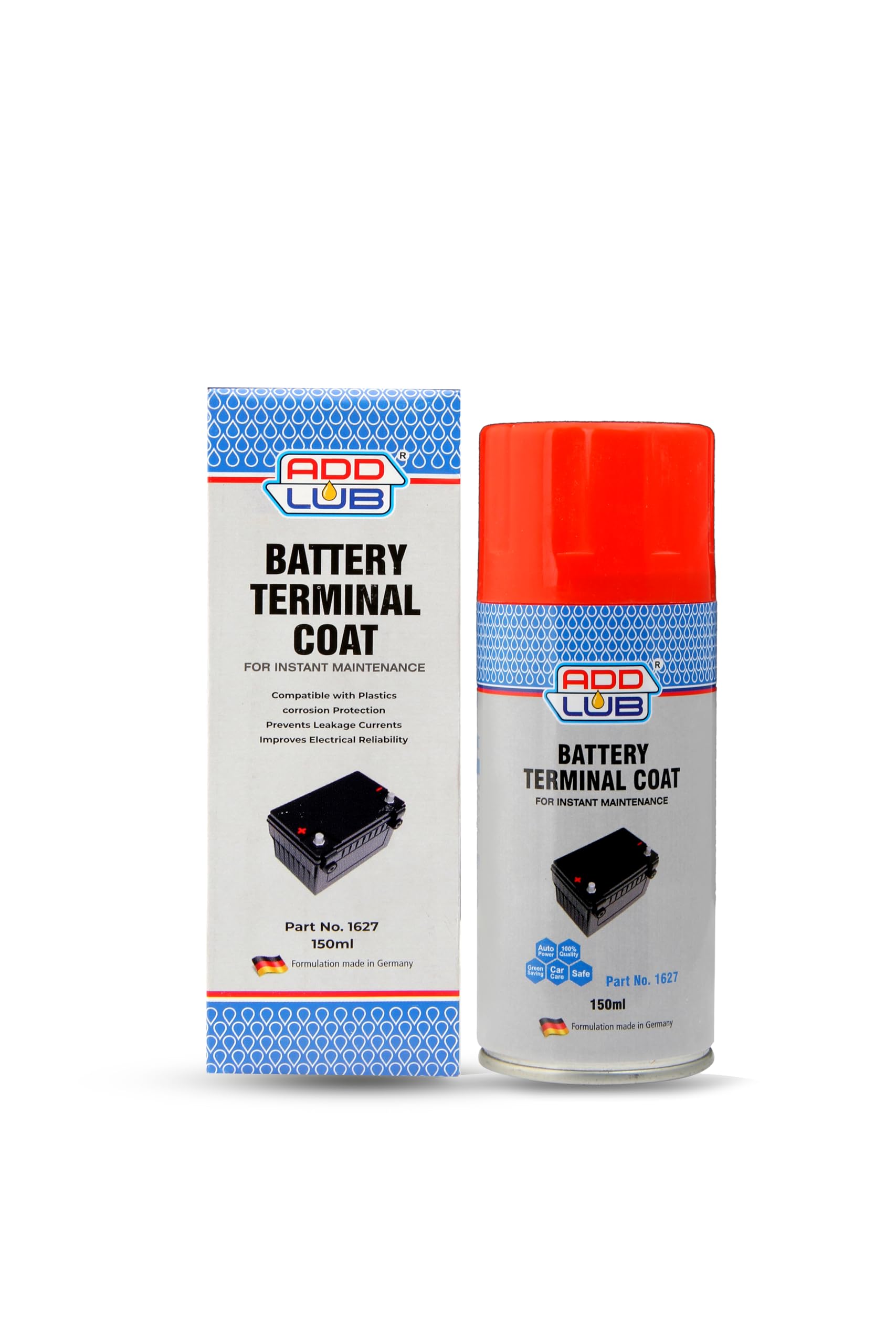 ADD LUB Battery Terminal Coating Spray 150ML | Anti-Corrosion Coating for Car, Truck, and Motorcycle Battery Terminals | Rust Protection & Enhanced Conductivity