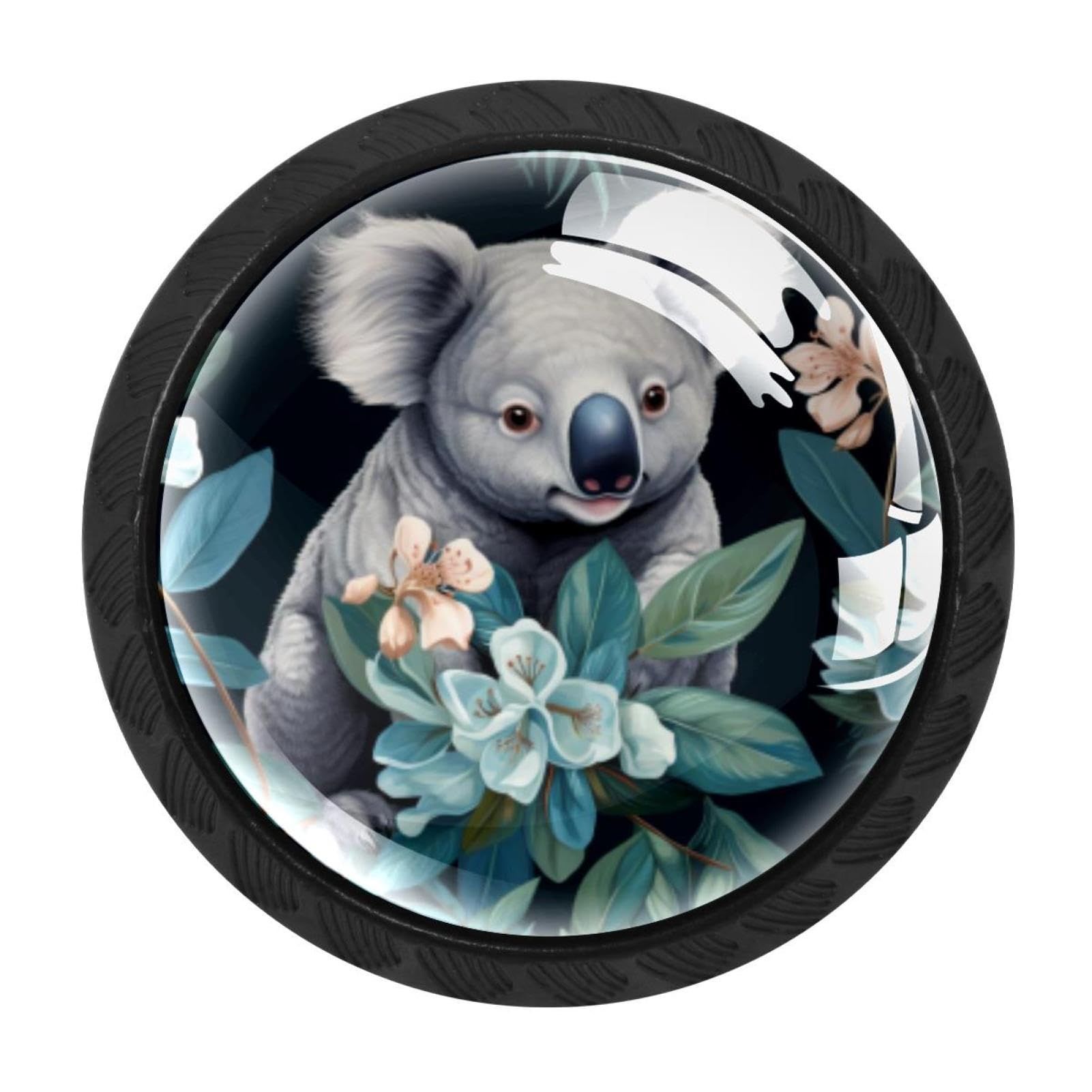 Chenzzzz Multicolored 19 4 Pack Black Koala Cabinet Pulls Kitchen Cabinet Handles Ideal For Cabinet,Drawer,Cupboard And Wardrobe