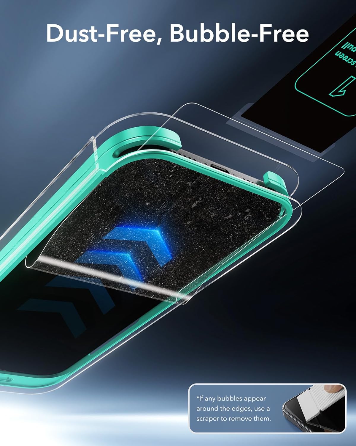 ESR 3 Pack 9H+ Glass for iPhone 15 Pro Screen Protector, [Military Grade Shatterproof & Longest Durable] Armorite Ultra-tough Full Coverage Tempered Glass with UltraFit Tray - Image 4