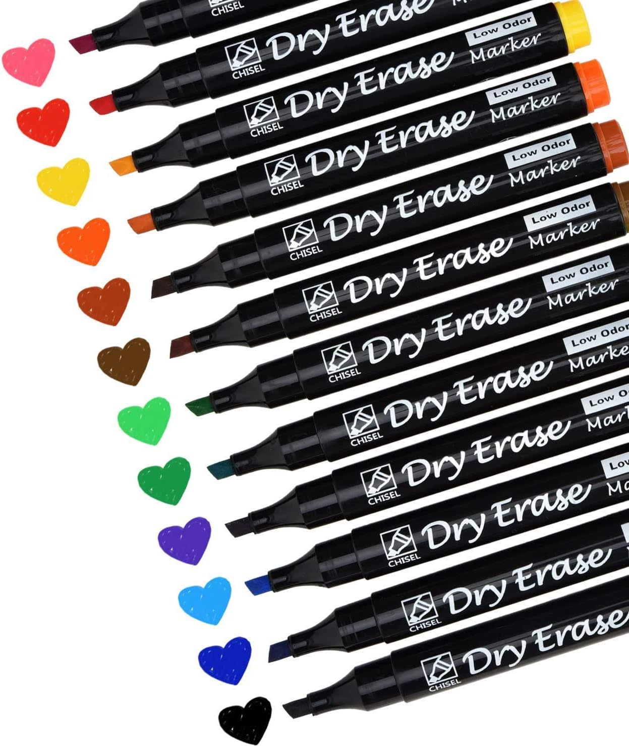 [12 Pack] Upgrade Dry Erase Markers, DealKits LowOdor Assorted Colors Whiteboard