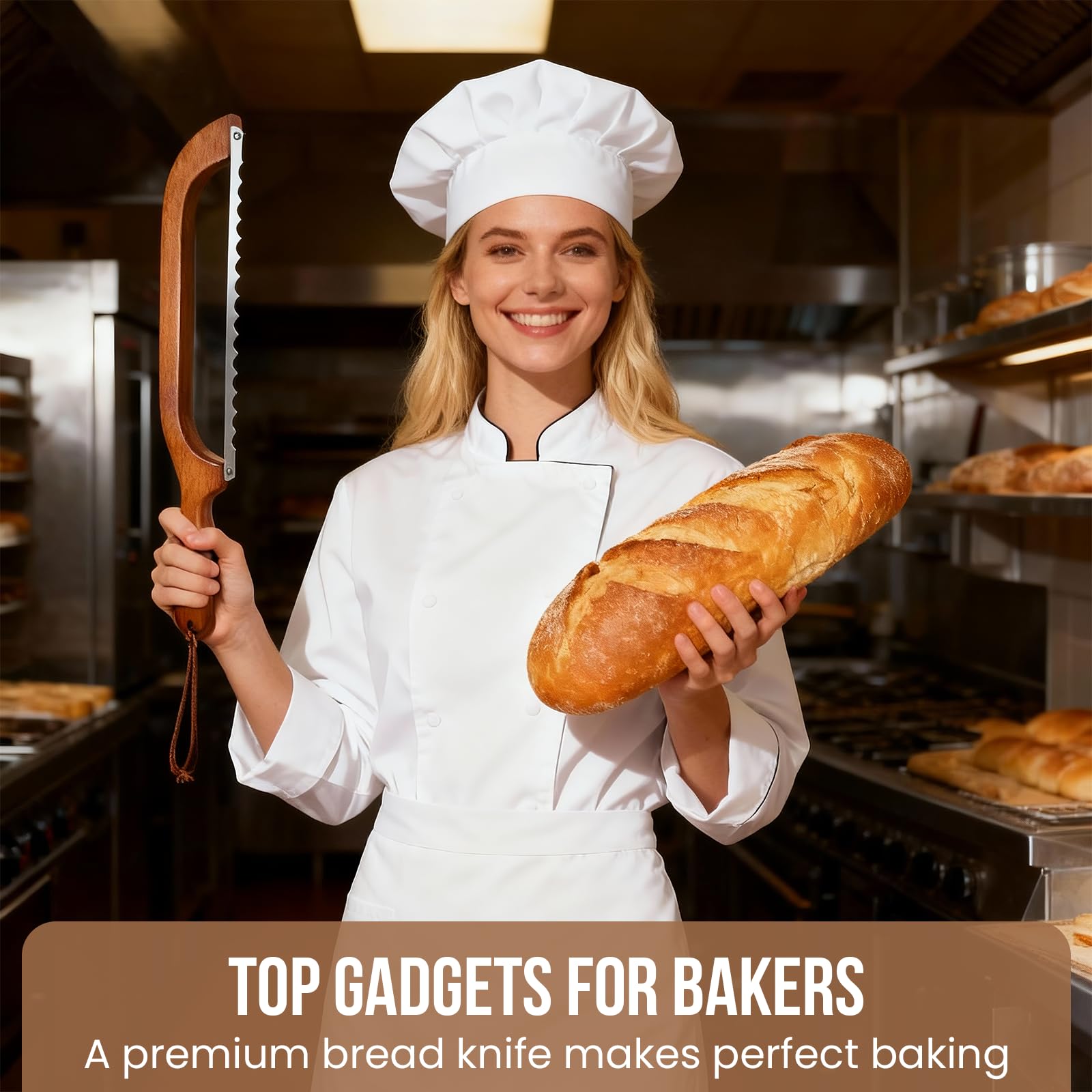 Woodever Bread Knife Set - 2 Slicers -8