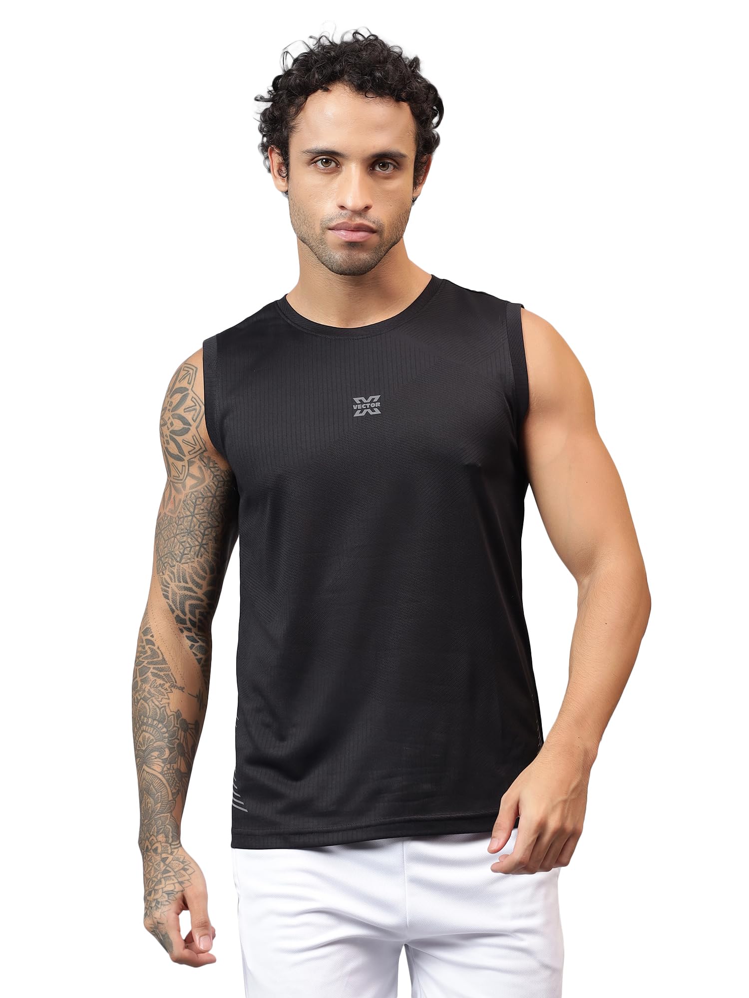 Mens Sleeveless Tank Top Round Neck Tshirt Regular Fit Sportswear Sando Tee Shirt for Men Gym Fitness Workout, Running and Casual Outdoor Activity-image-24