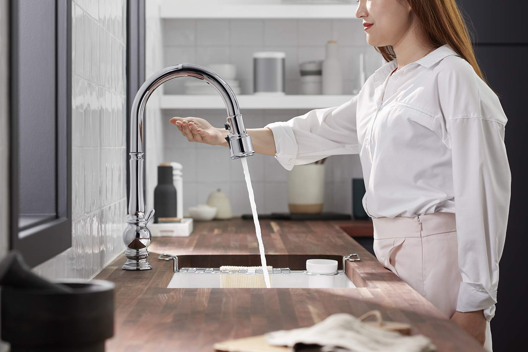 Amazon.co.jp: KOHLER K-29709-WB-CP アーティファクト タッチレス