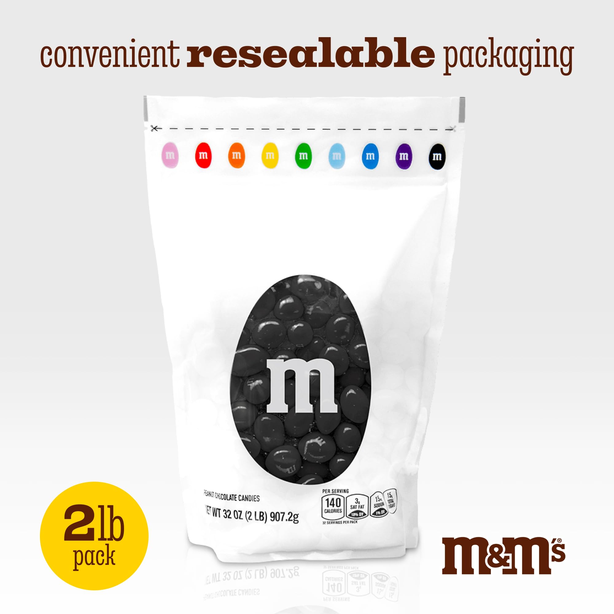 Amazon.com: M&M'S WORLD Peanut Black Chocolate Candy-2lbs of Bulk
