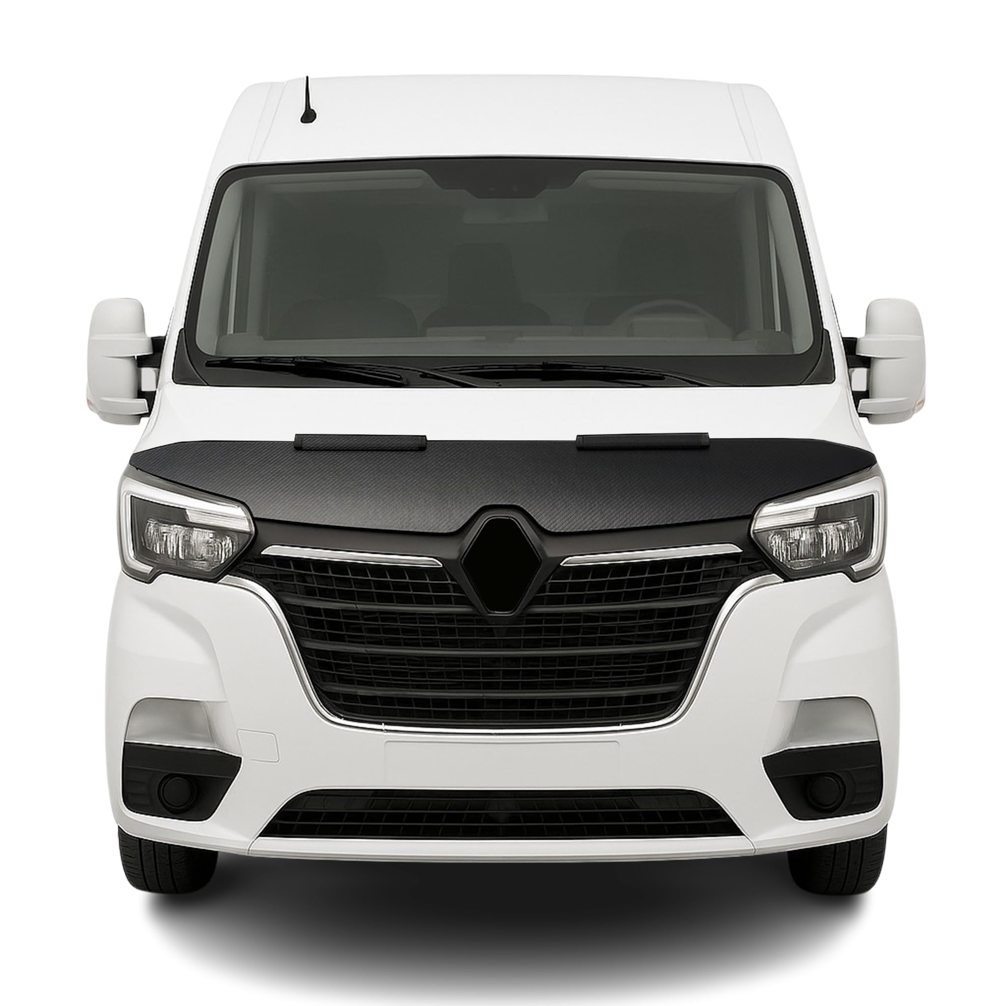 OMAC Haubenbra Steinschlagschutz Bonnet Bra compatible con Renault Master 2019-2023 Carbono Halb