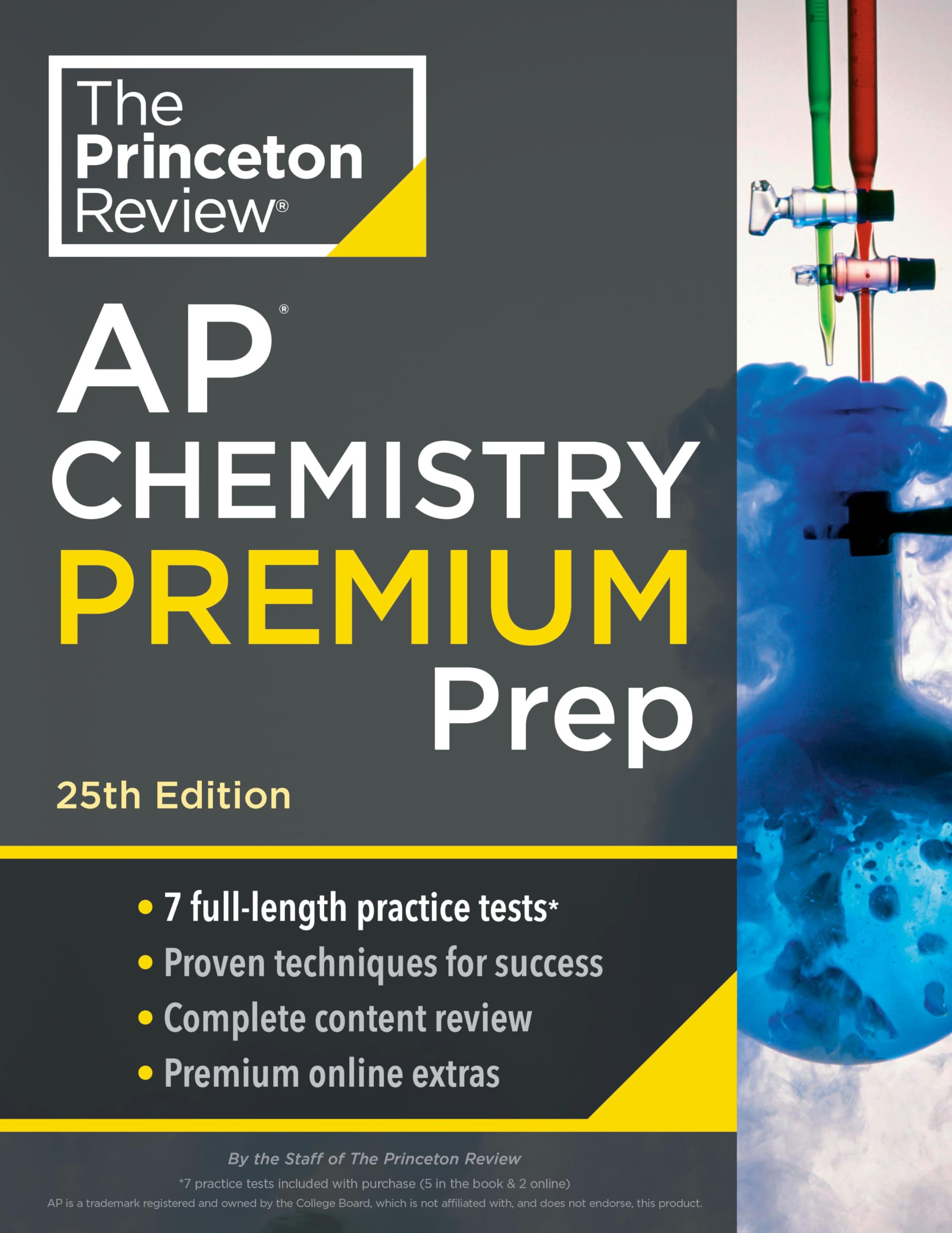 Princeton Review AP Chemistry Premium Prep, 25th Edition: 7 Practice Tests + Complete Content Review + Strategies & Techniques (The Princeton Review) Paperback – 1 Aug. 2023