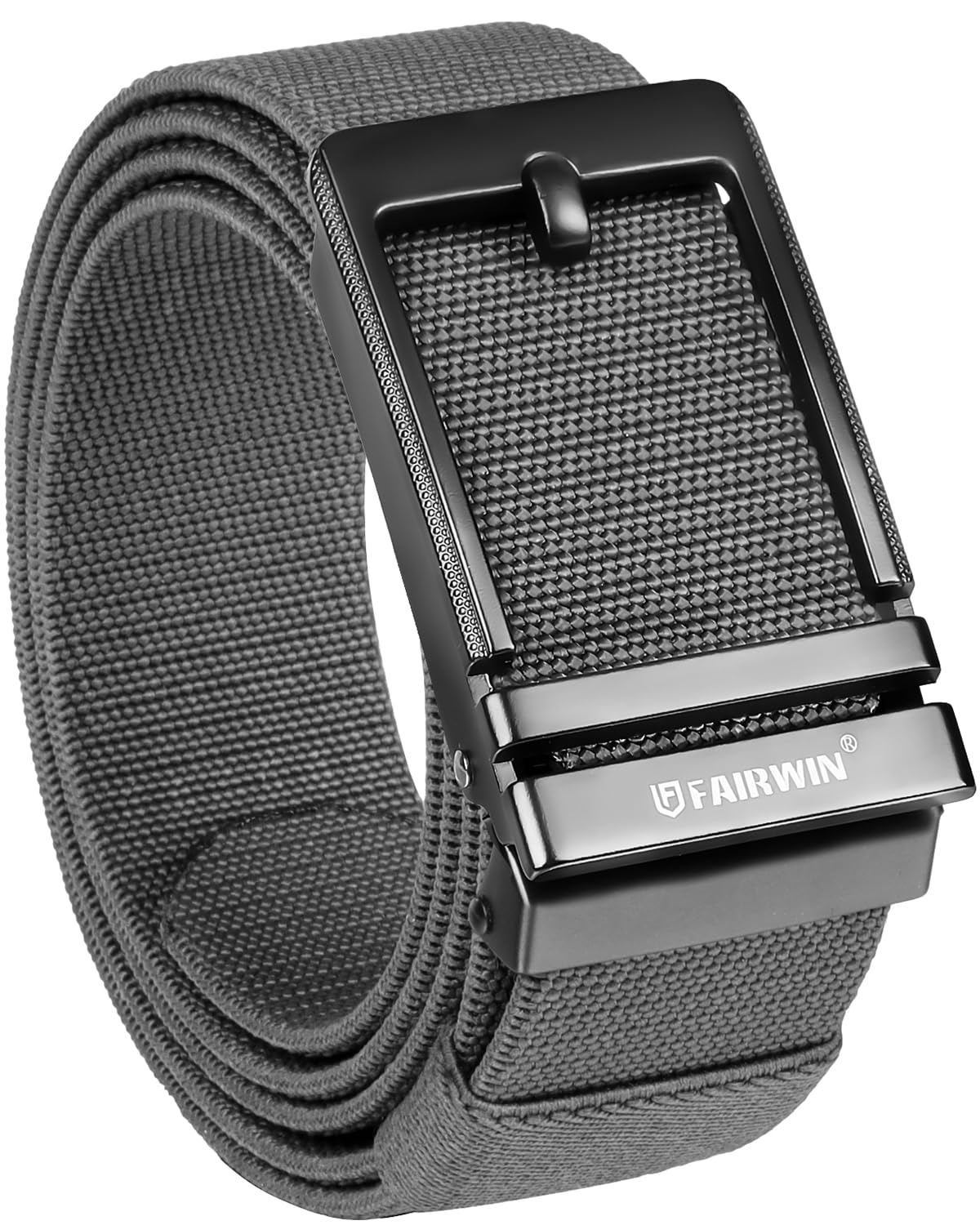 FAIRWIN Casual Stretch Belts for Men Elastic Golf Jeans Belt Ratchet Nylon Belt Adjustable