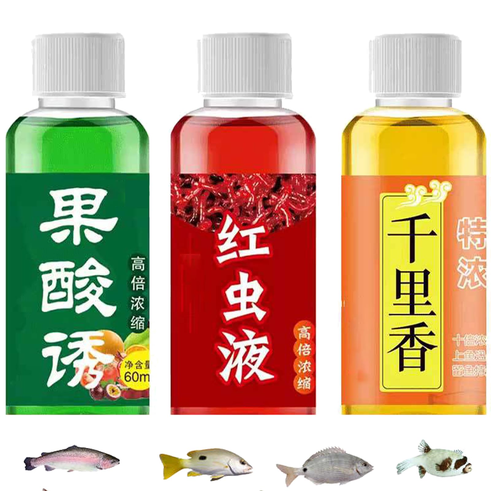 Bait Scent Fish Attractants for Baits, Fish Attractants for Baits, Attractants, Fish Fragrance, Liquid Bait Fish Additive, Fish Additives, Freshwater Fish Attractants, Suitable for All Fish