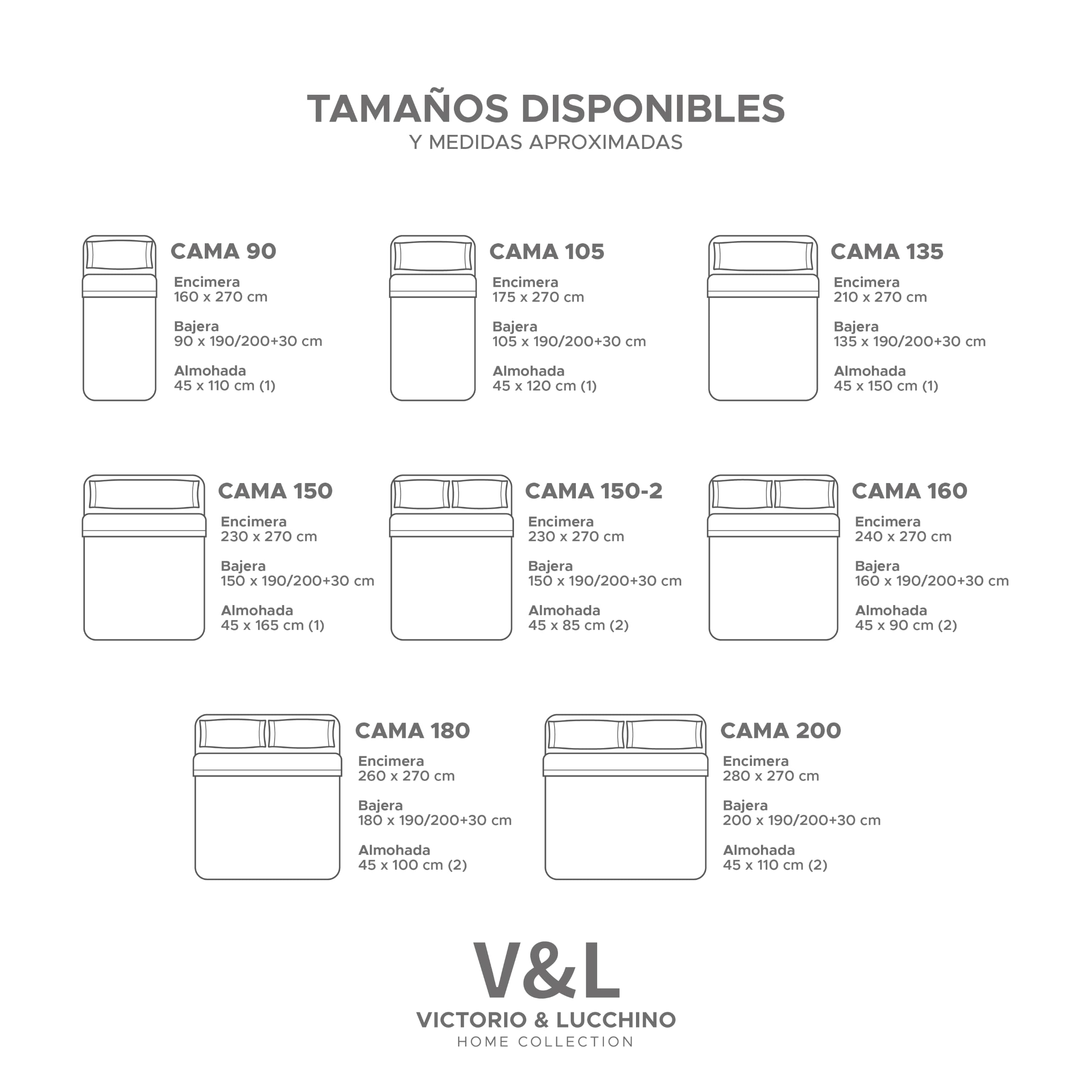 Victorio & Lucchino Juego de Sábanas Estampadas de Verano 100% Algodón Percal (Cama 180cm (2 Almohadas), Analia - Beige)