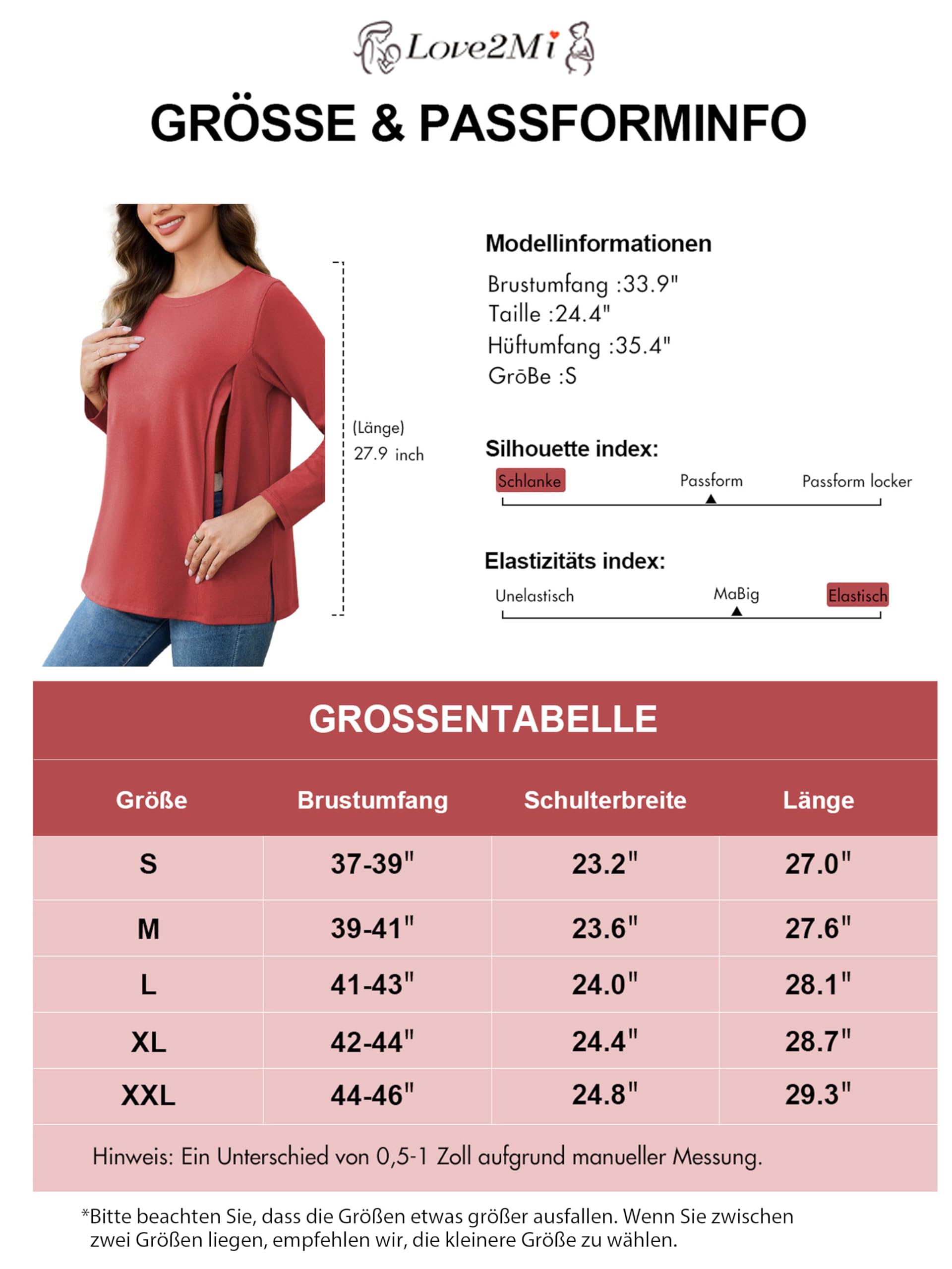 Lot de 3 t-shirts d'allaitement pour femme avec fermeture éclair, ample, manches longues, vêtements d'hiver