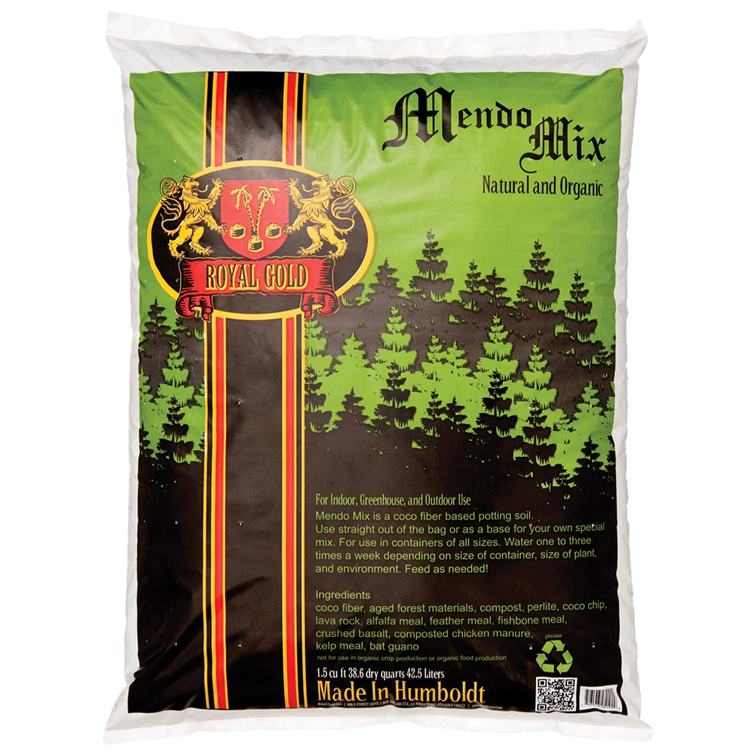 Royal Gold Mendo Mix Soil Amendment, 1.5 Cubic Foot - for Strong Root Development and Aggressive Growth, Ideal for Outdoor Gardening in Hot and Dry Climates