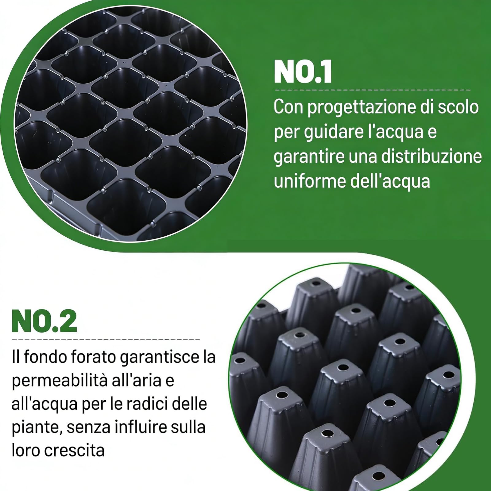 predolo 12 Vassoio Germinazione per Piantine da con Griglia, Vasi per Semina con Foro di drenaggio, Semenzaio, Mini Serra, Vaso di Propagazione per Frutta, Coltivazione da Interni ed Esterni, 72 Celle