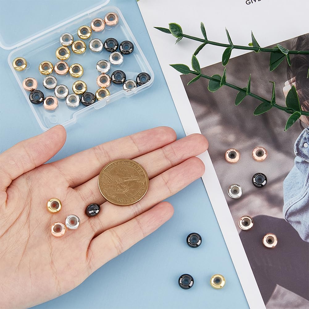 Superfindings 48 Pcs 4 Couleurs Capuchons De Perles En Laiton, 5