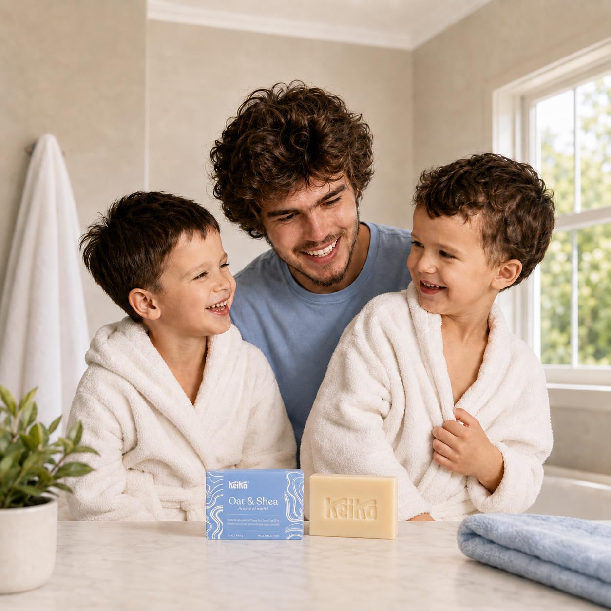 Keika Baby-Haferflocken- und Shea-Seife, geruchlos für Ekzeme, Schuppenflechte, Gesicht, Körper, Babys, Kinder, Jugendliche, Männer und Frauen mit empfindlicher Haut, 150 ml