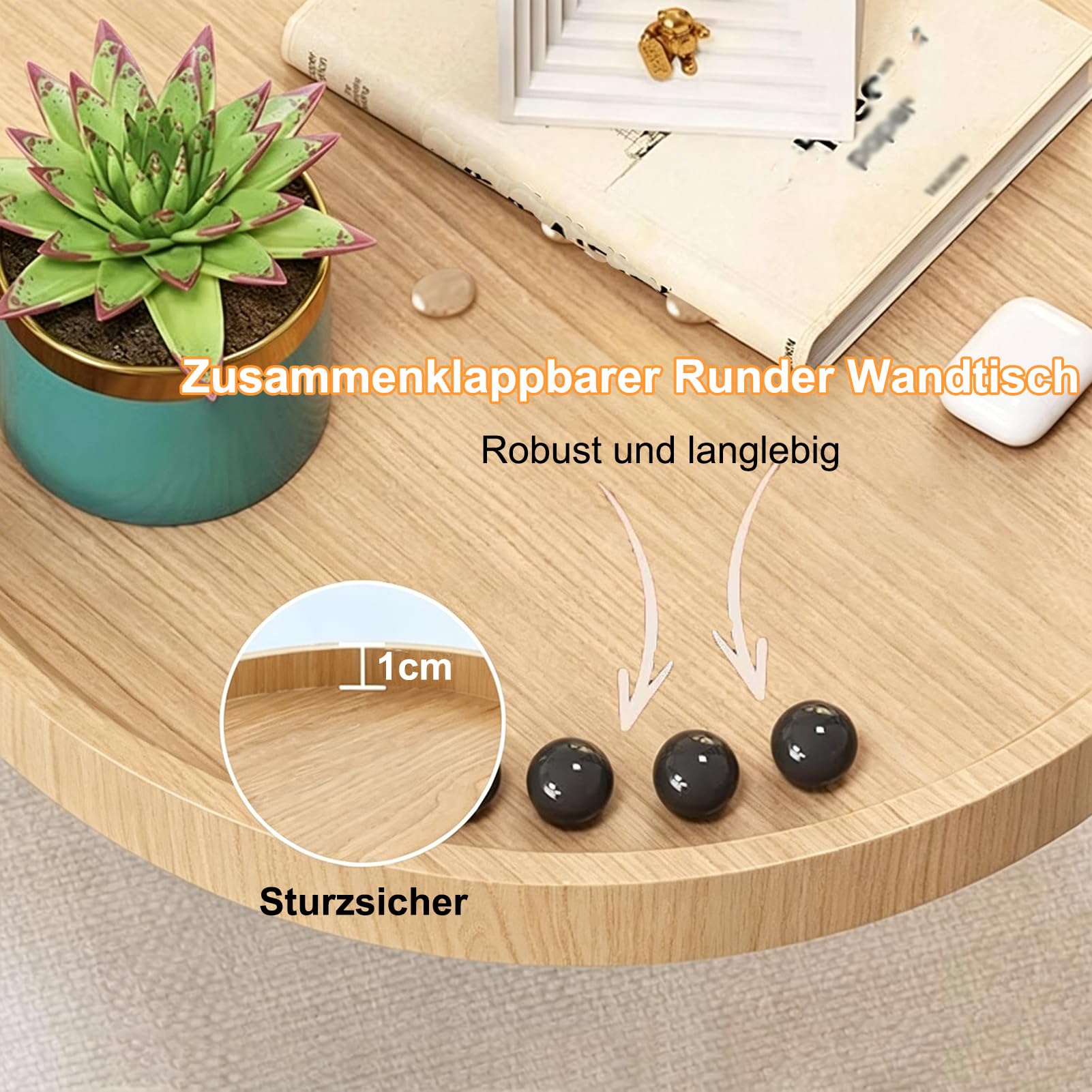 Wandtisch Klappbar Balkontisch Hängend Klapptisch Wand Rund