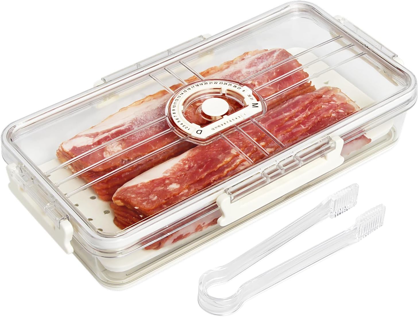 Bacon Storage Container with Airsealed Tight Lid for