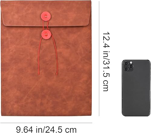 Miniatura 5 de VANRA Carpetas verticales de piel sintética para archivos, organizador de documentos expandibles, carpeta de bolsillo para papel tamaño carta A4 con