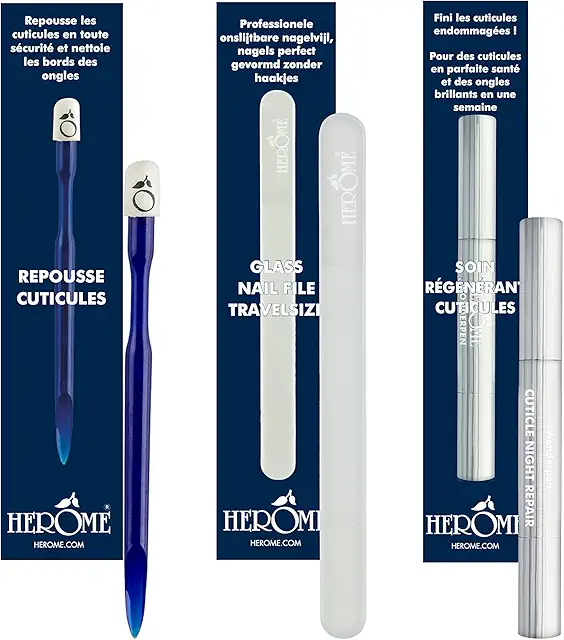 Herome Nail Care Combi-Pack: Buckleg, Glass File & Wonderpen - Essentials Set