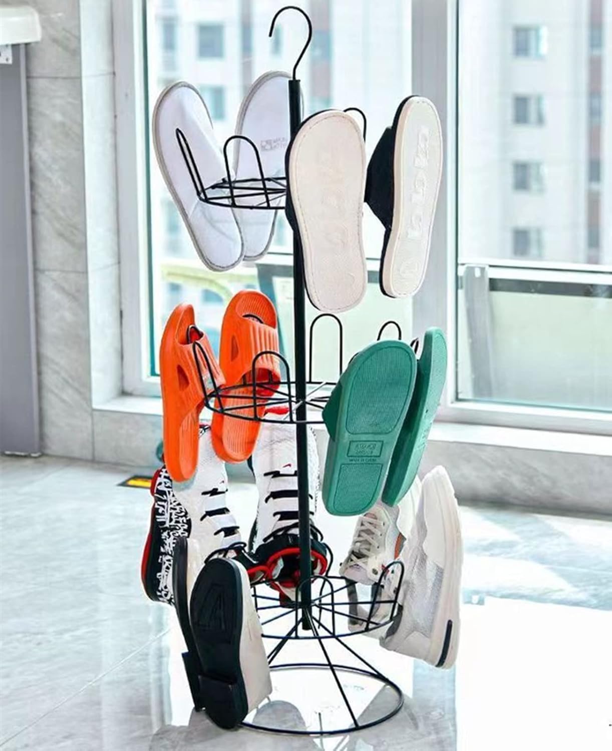 3 Tiers Shoes Rack Boot Butler Standing Boot Rack Tree Stand Organizer Hanging Boot Storage for