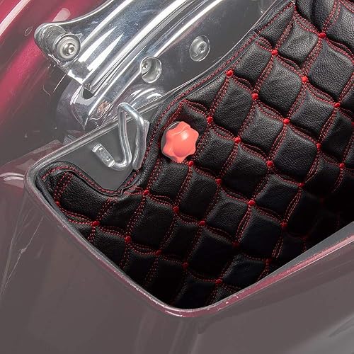 Miniatura 8 de Moto Onfire Saddlebags Liners - Kit de alfombras para alforjas no estiradas Harley Touring OEM 2014+, color rojo