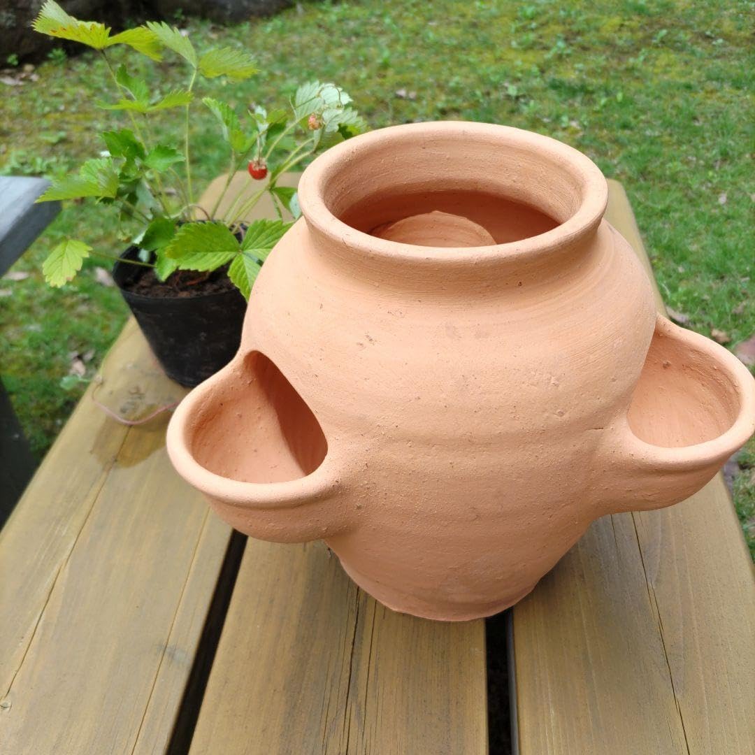 テラコッタ ストロベリーポット used（欠け・色ムラ有り） 素焼き