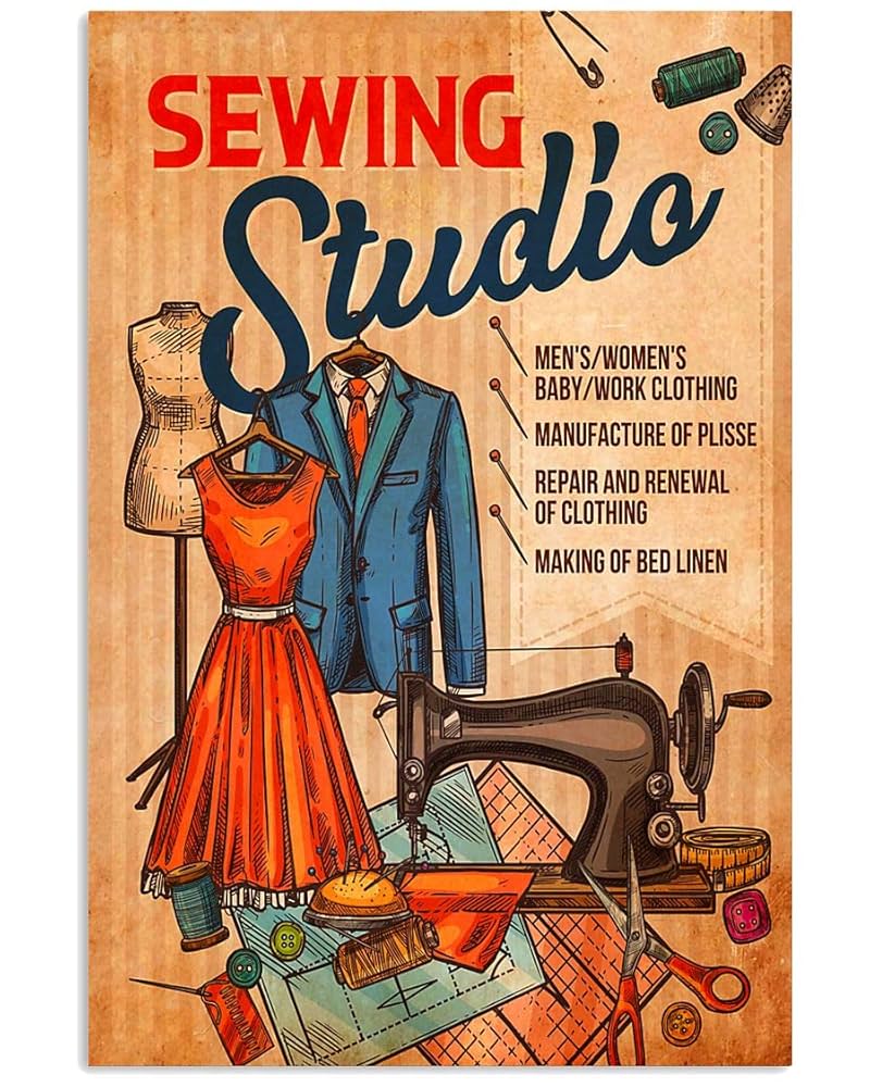 Amazon.com: JIUFOTK Sewing Studio Metal Sign Vintage Sewing