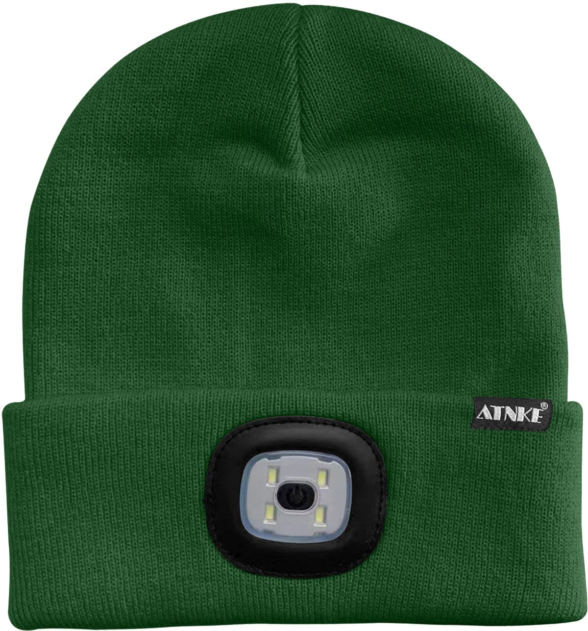 ATNKE LED Cappello Illuminato Berretto,USB Ricaricabile Cappello da Corsa 4 LED Impermeabile Luce Invernale Calda Lampada Frontale Regali per Uomo e Donna