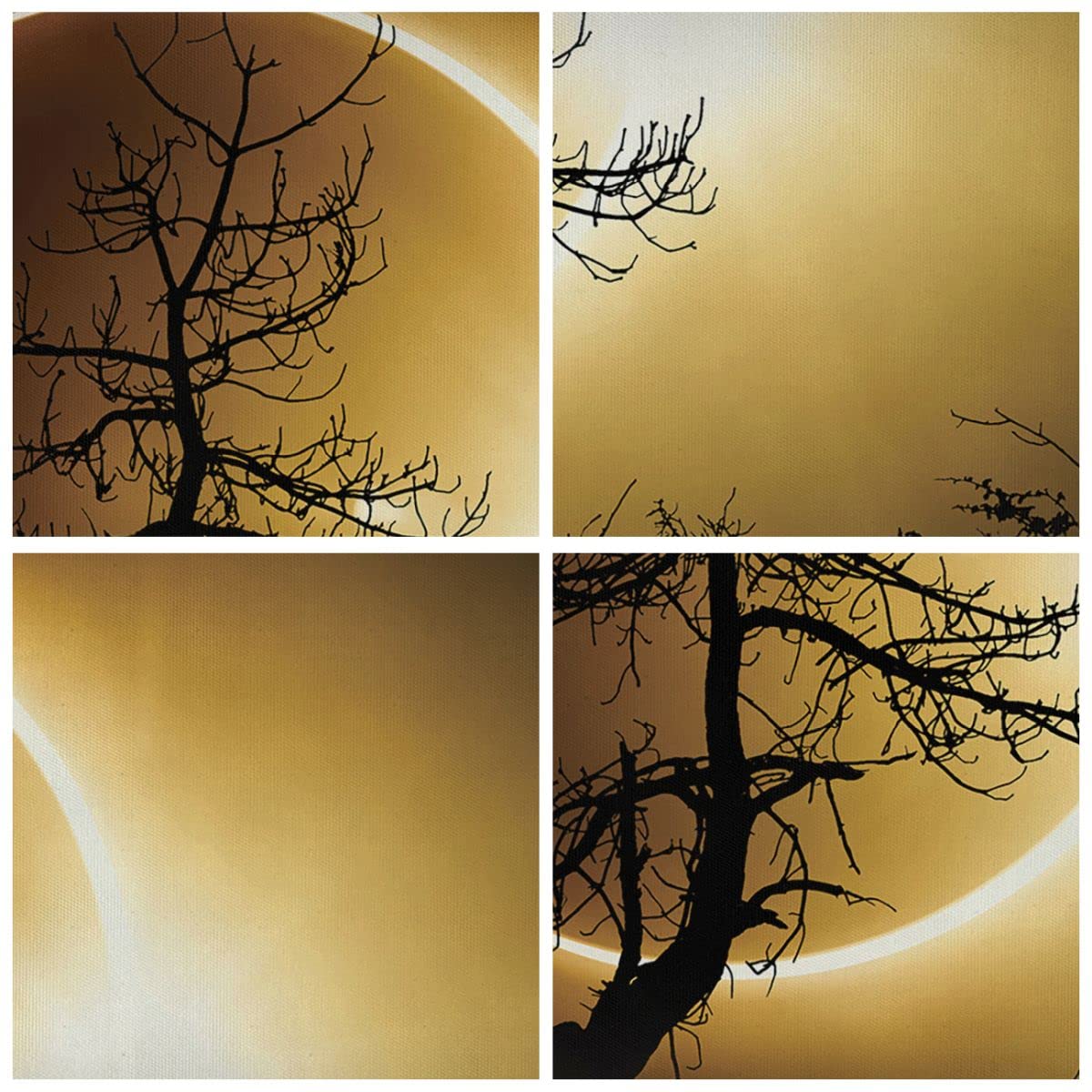 ARTTOR Stampe da Parete Moderne Verticali 70x100 cm Spazio Paesaggi - 4349 | Eclissi Sole Albero Quadro Decorativo Grande Soggiorno Camera da Letto Decorazione da Parete Arte da Parete ARTTOR