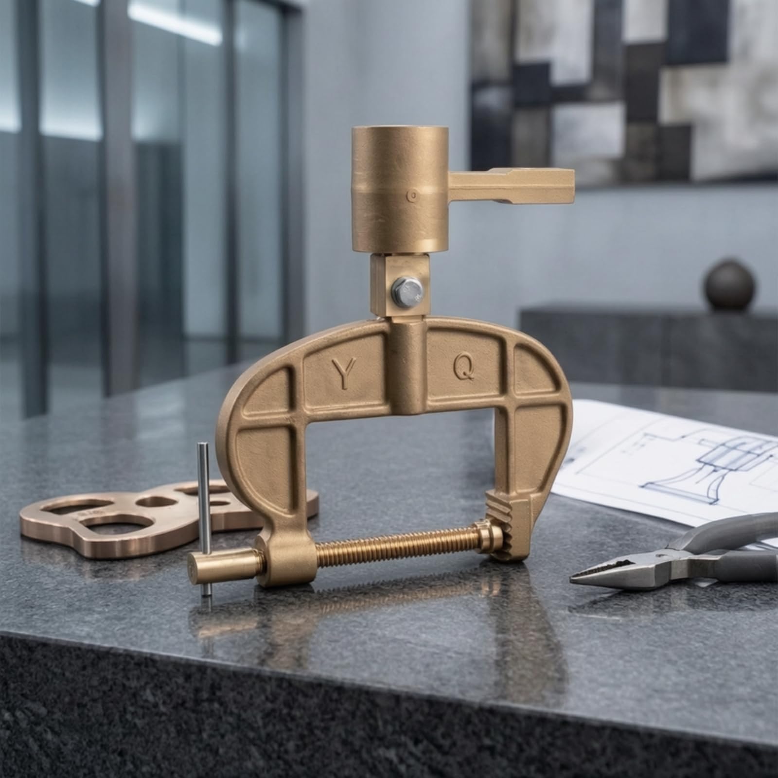 Colcolo Morsetto di Massa per Saldatura Morsetto Pinza Clamp Corpo Metallico in Rame Ad Alta Conducibilità con Serraggio a Vite per Collegamento Stabile E, style to 3