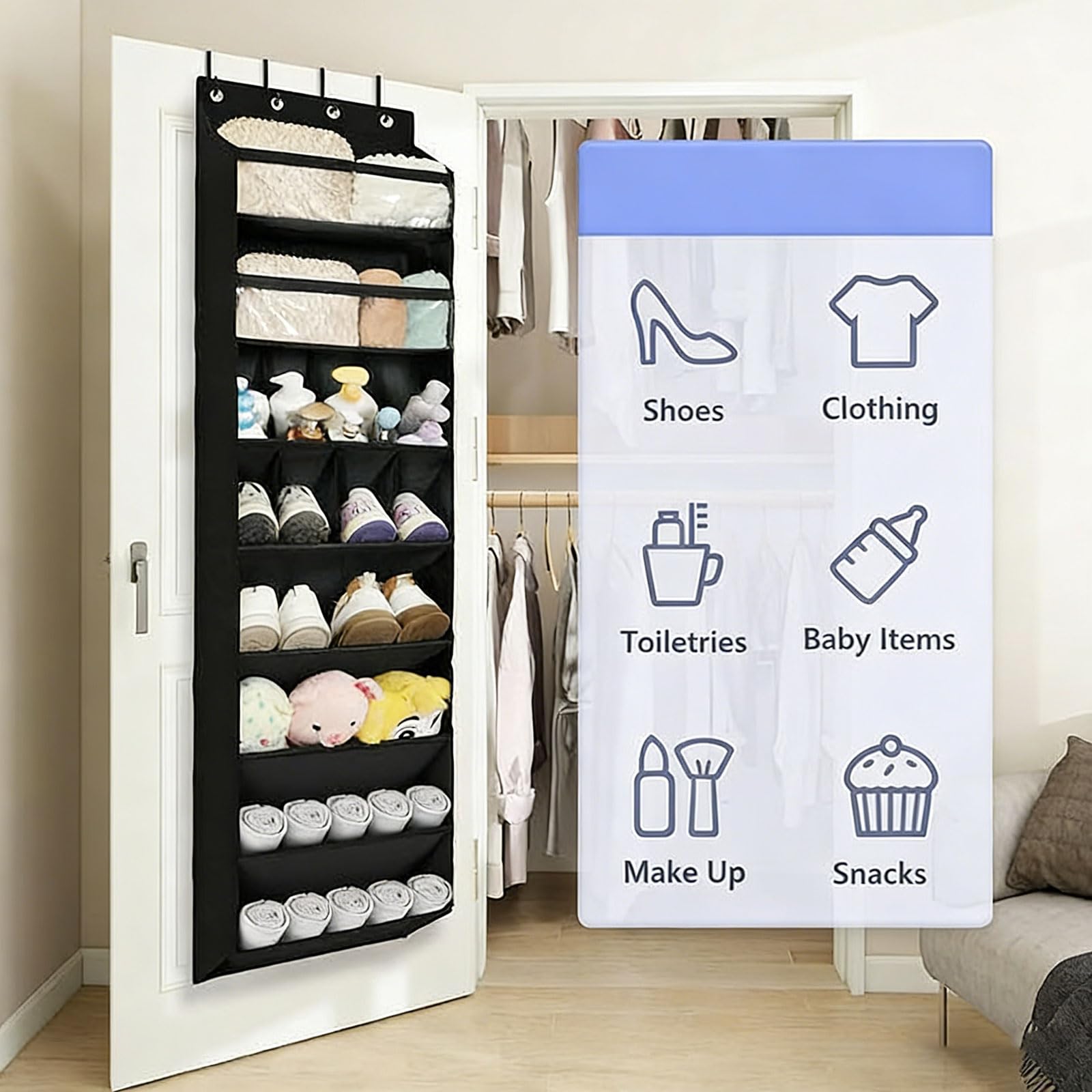 Solution de Rangement Murale avec Plusieurs Sections pour Chaussures, Livres de cosmétiques et Autres Besoins Solution de Rangement pour Chambre à Coucher
