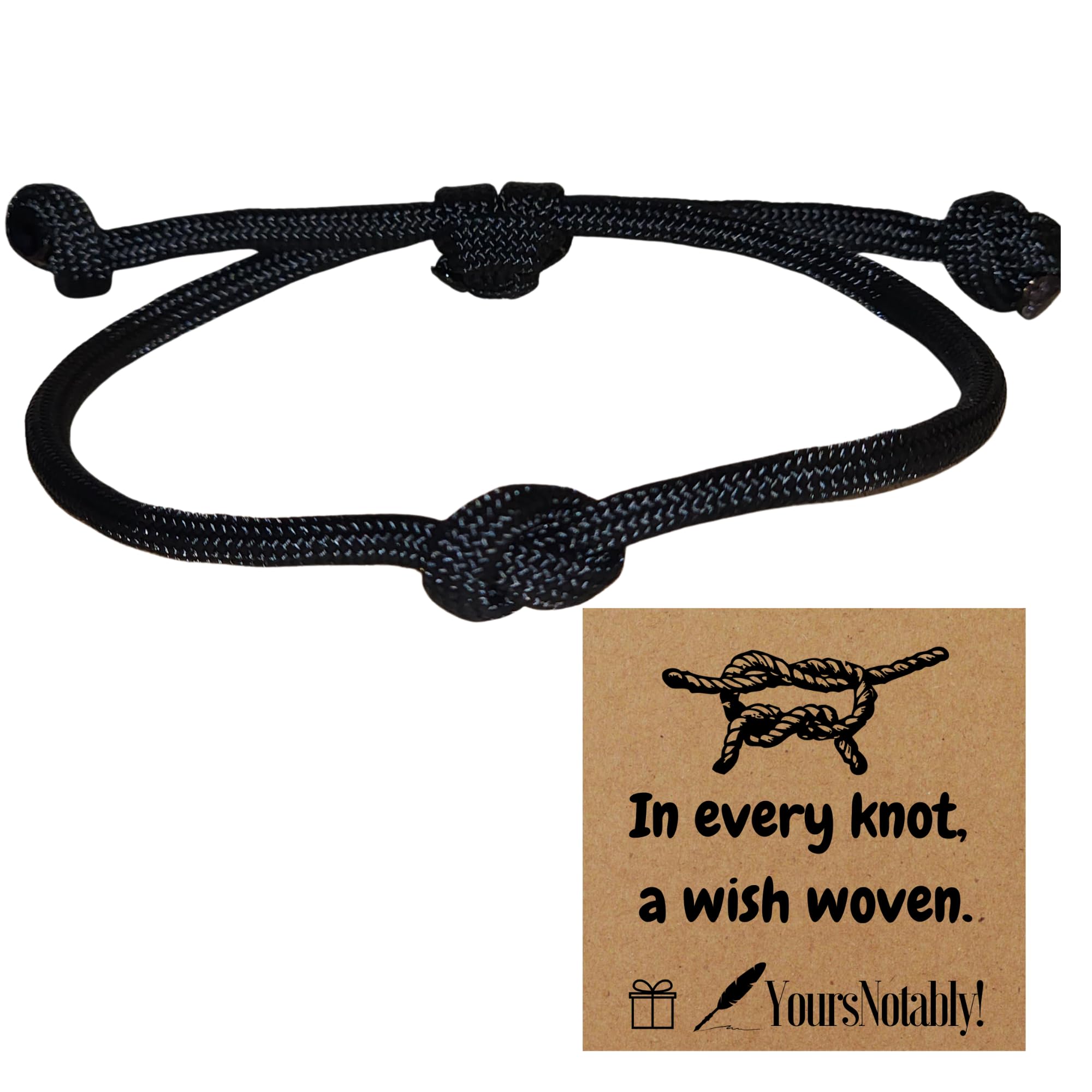 Minimalist Adjustable Knot Paracord Bracelet