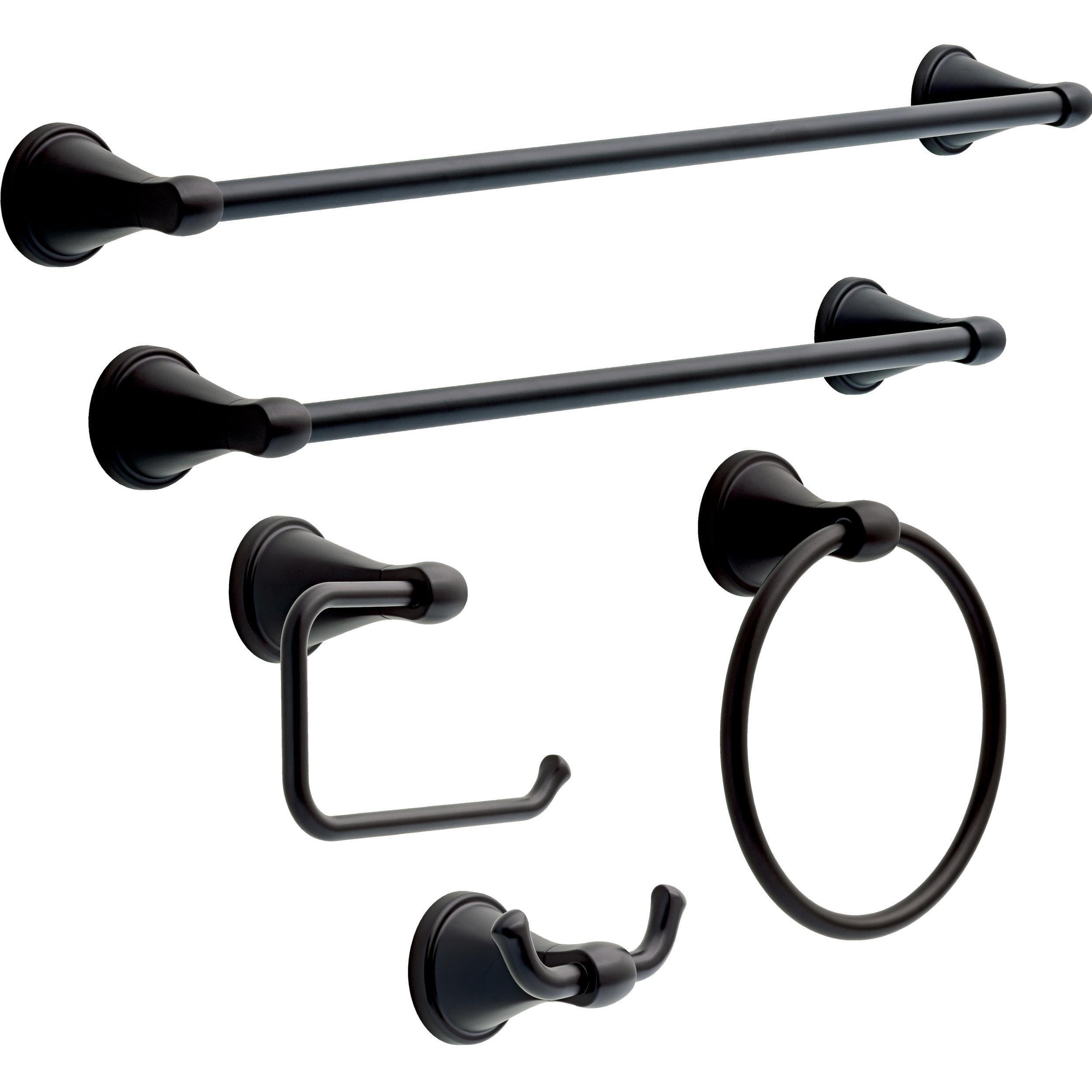 Delta Faucet Becker (1-Pack) Toilet Paper Holder, Matte Black, Wall Mounted Euro Hook Design BCK50-MB — Amazon image 3