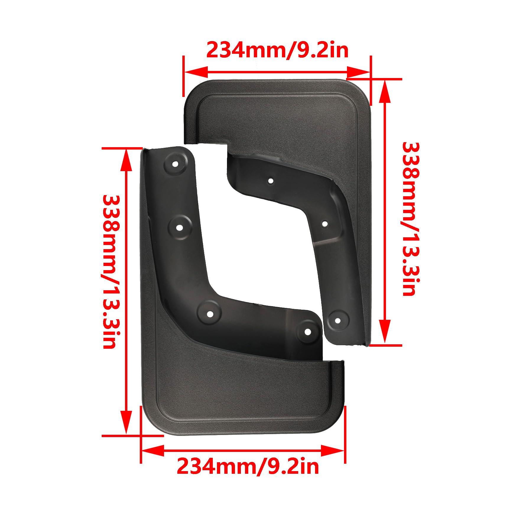 XUKEY 4 parafanghi paraspruzzi per Ford Ranger 2024 2025 parafanghi protezione per pneumatici posteriore anteriore accessori auto di ricambio