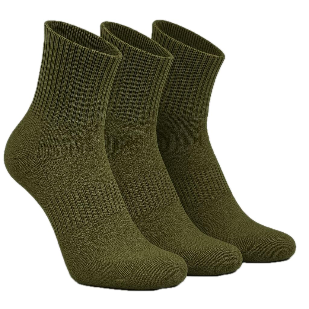 rakshaq Base Men's Athletic High Ankle Socks, Cotton Blend, Defence-Inspired, 3 Pairs, Reinforced Comfort, Multiple Colours-picture-17