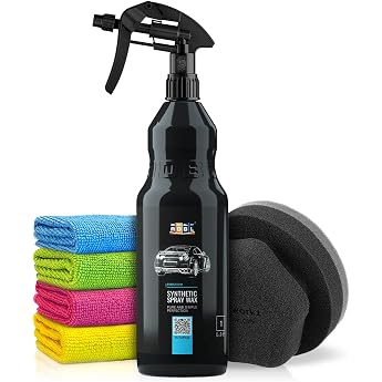 Car Wax Set ADBL Synthetic Spray Wax Spray Wax + ChemicalWorkz Hand Wax Applicator + Microfibre Cloth 4 Pieces   Detailer Sealing Bursting Effect 6-Piece Economy Set