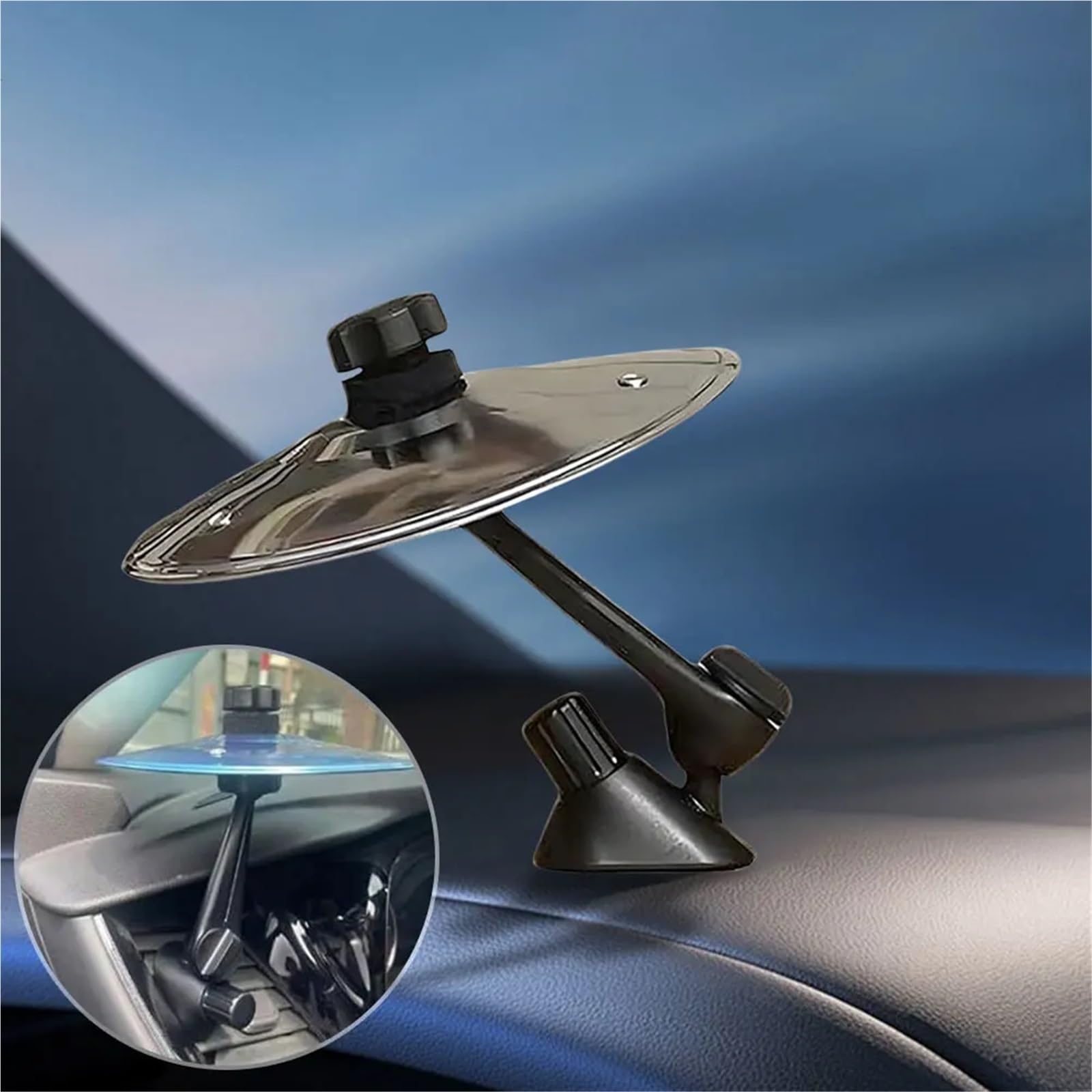 Cymbale de Crash de Voiture Cymbales universelles for voiture, mini-cymbales à clipser sur la grille d'aération, instrument de musique, décoration intérieure(3Pcs Gold)