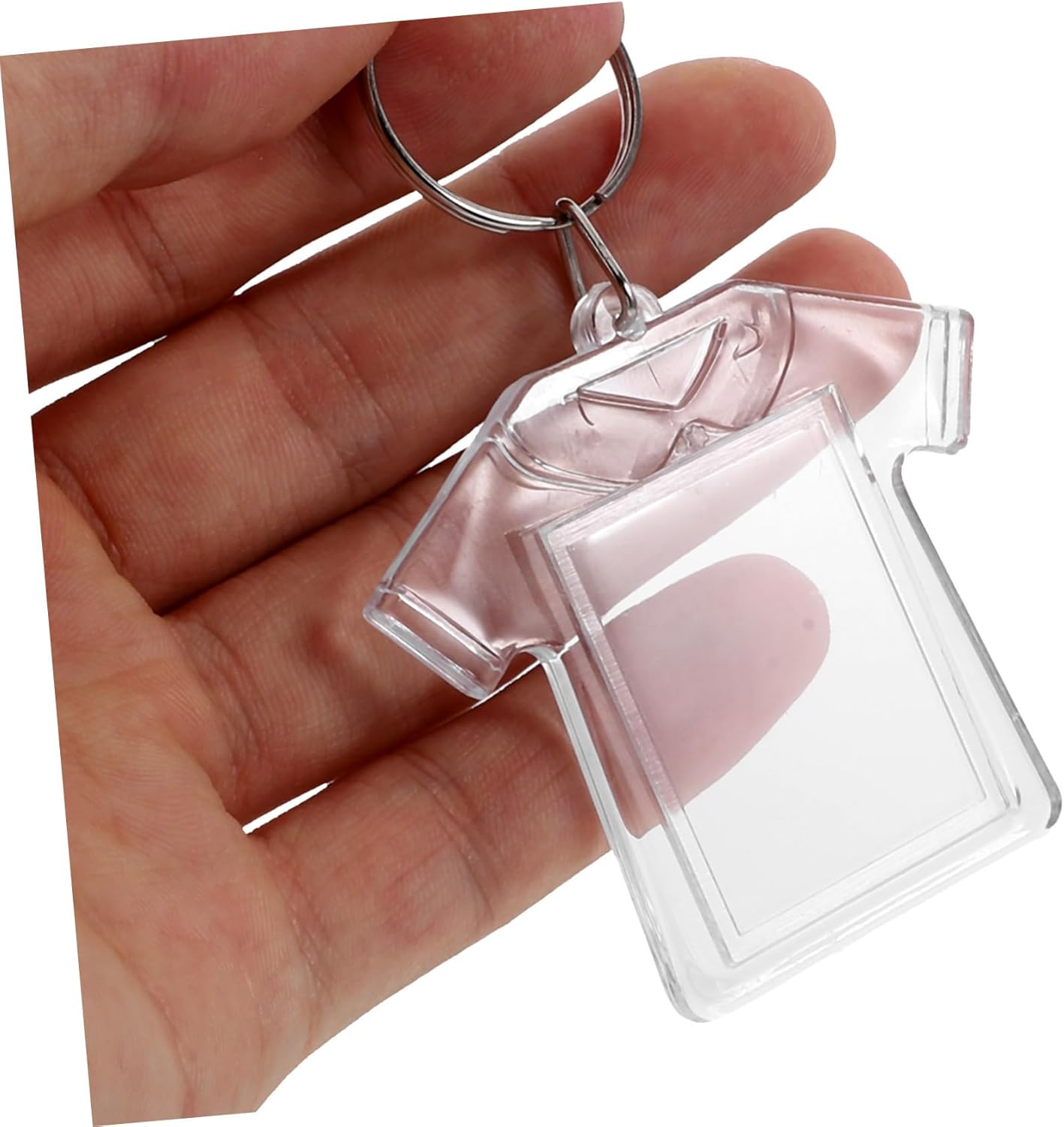 GALPADA 100pcs Acrylic Keychain Picture Frame Blank Photo Holder for Crafts Portable and Lightweight Design for and Personal Use