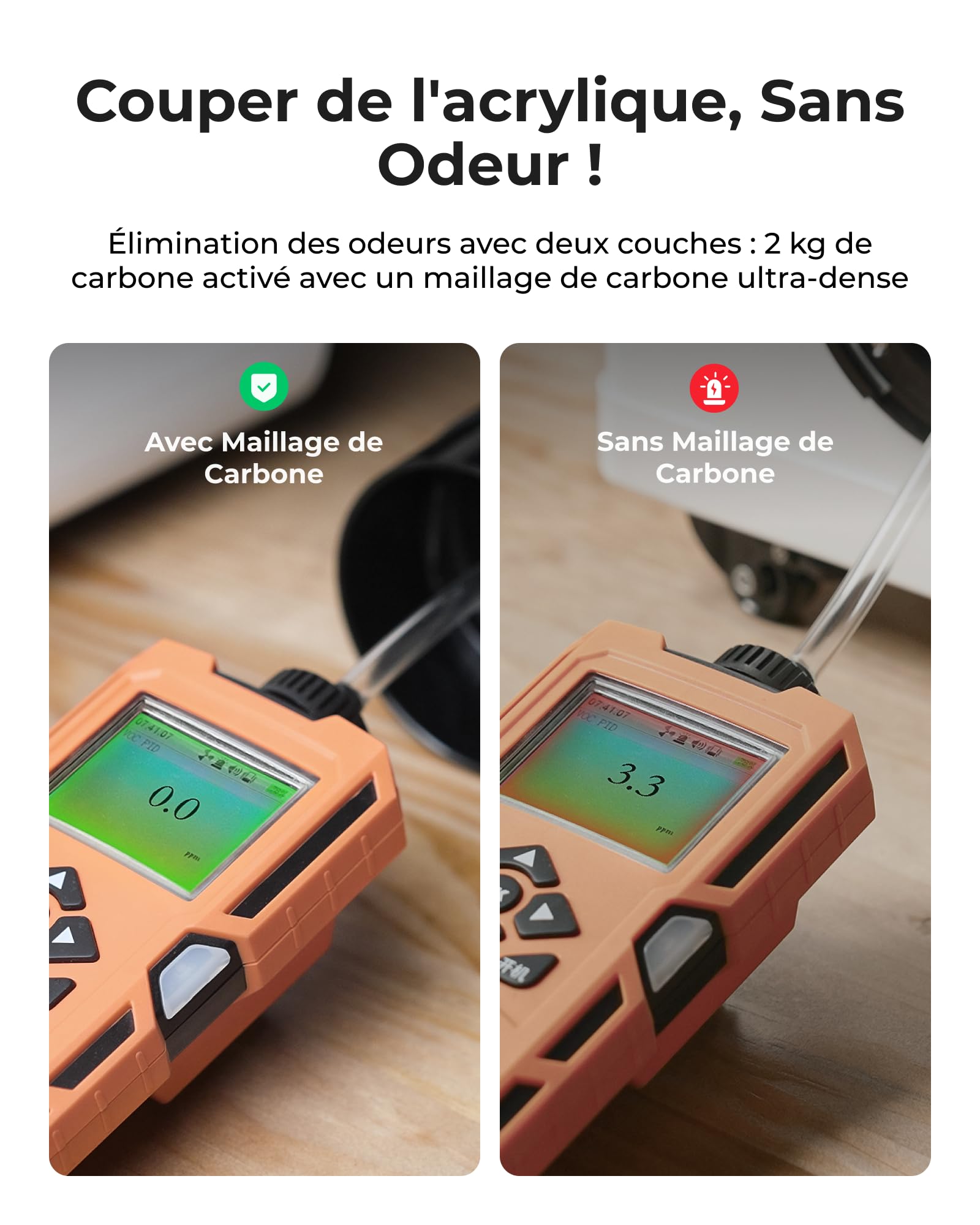 xTool SafetyPro AP2 Purificateur de Fumée pour Imprimante 3D et Graveur Laser, Filtration à 6 Couches, Système SuperCyclone, 10x Durée de Vie du Filtre Longue, Synchronisation Automatique