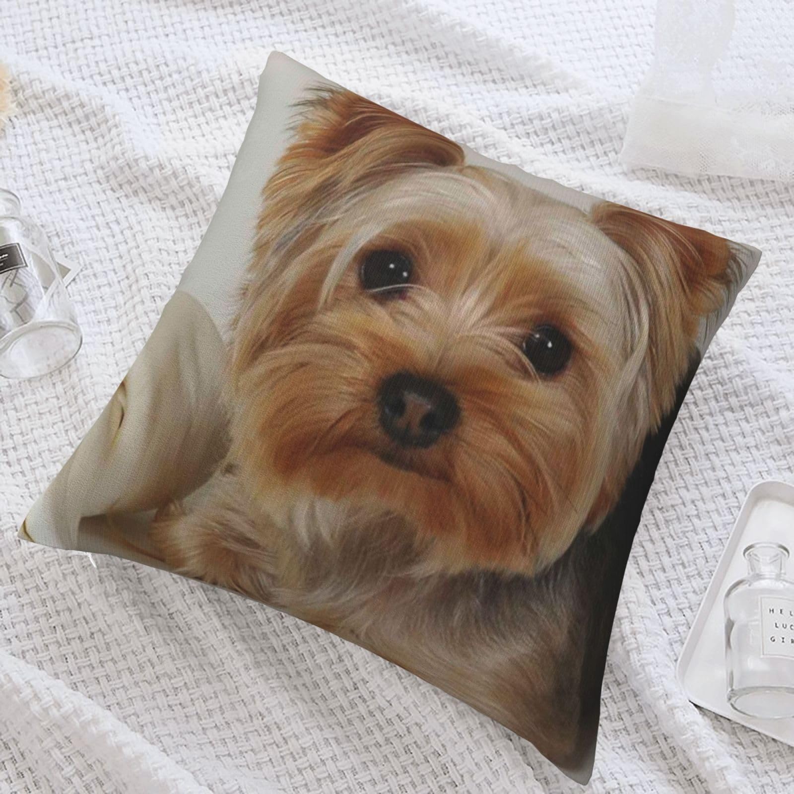 犬　ヨークシャーテリア　マルチカバー　ソファーカバー　ラグ　125x156 Amazon.co.jp: 萌え ヨークシャテリア 犬柄 クッションカバー 45×45cm