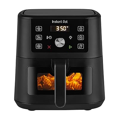 Instant Pot 4QT VORTEX 6-in-1 Mini Air Fryer, Air fry, Bake, Roast, Broil, Dehydrate or Reheat, Black, 4 Quarts