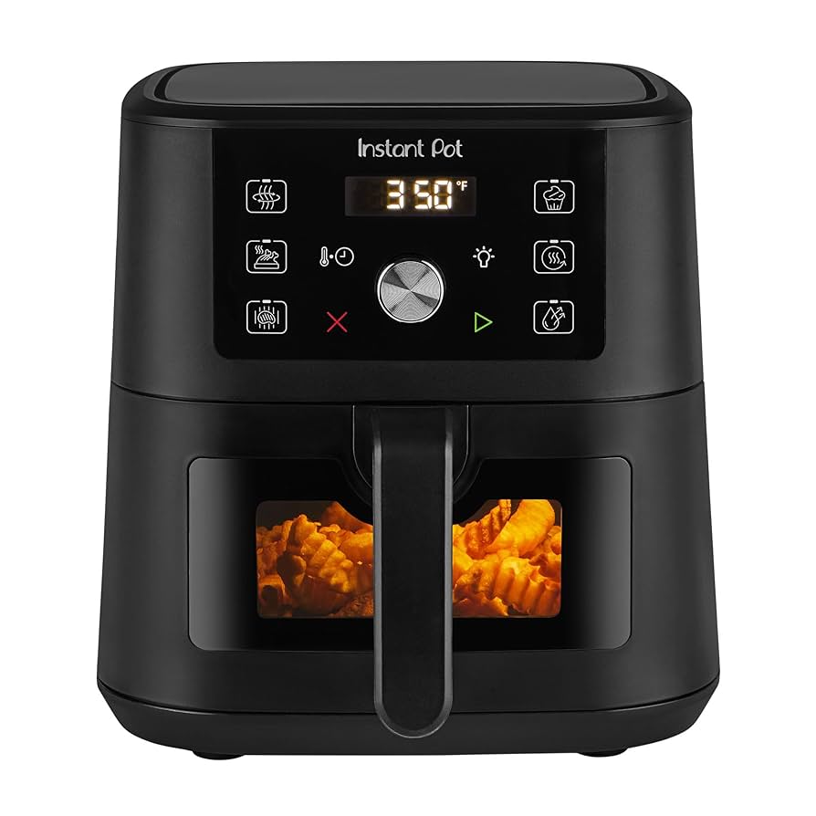 Instant Pot 4QT VORTEX 6-in-1 Mini Air Fryer, Air fry, Bake, Roast, Broil, Dehydrate or Reheat, Black, 4 Quarts