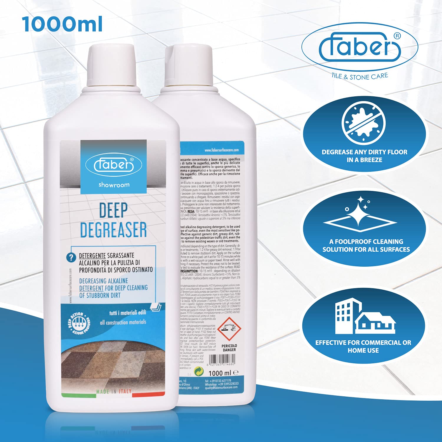 Deep Floor Degreaser By Faber Heavy Duty Alkaline Based Floor Cleaner